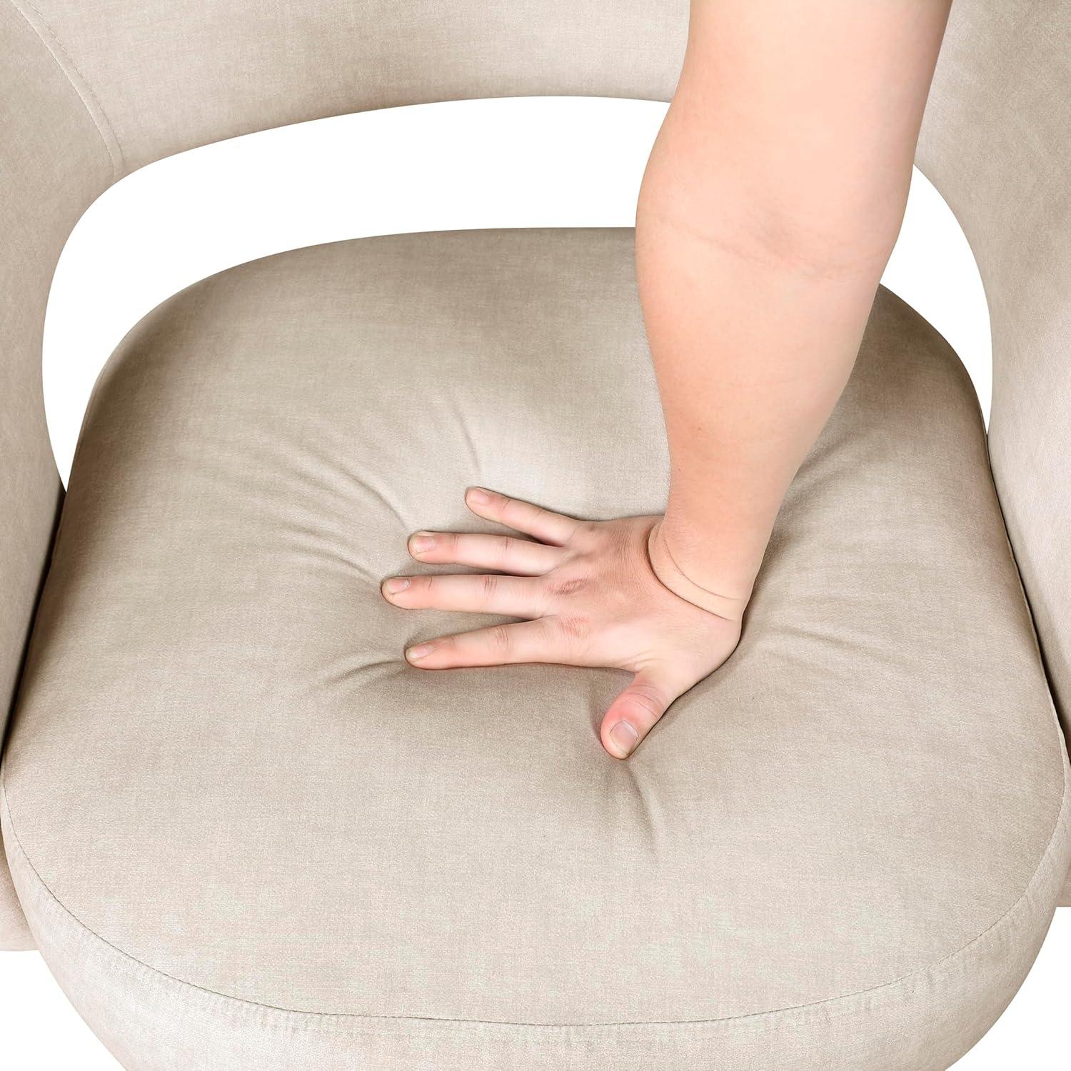 Silla de Acento Giratoria Lexicon 360° Terciopelo Topo