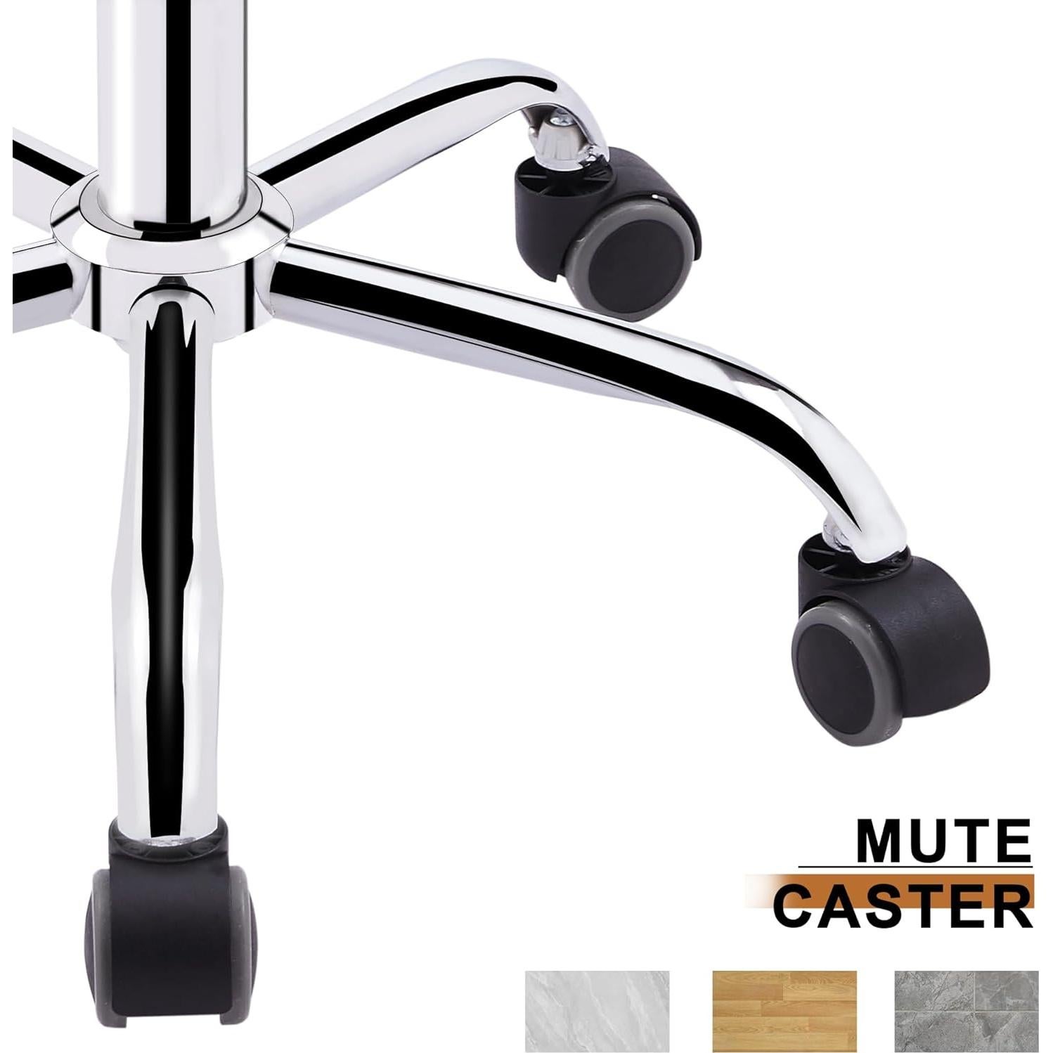 Silla de Oficina VECELO de Cuero PU Ajustable 360° Marrón