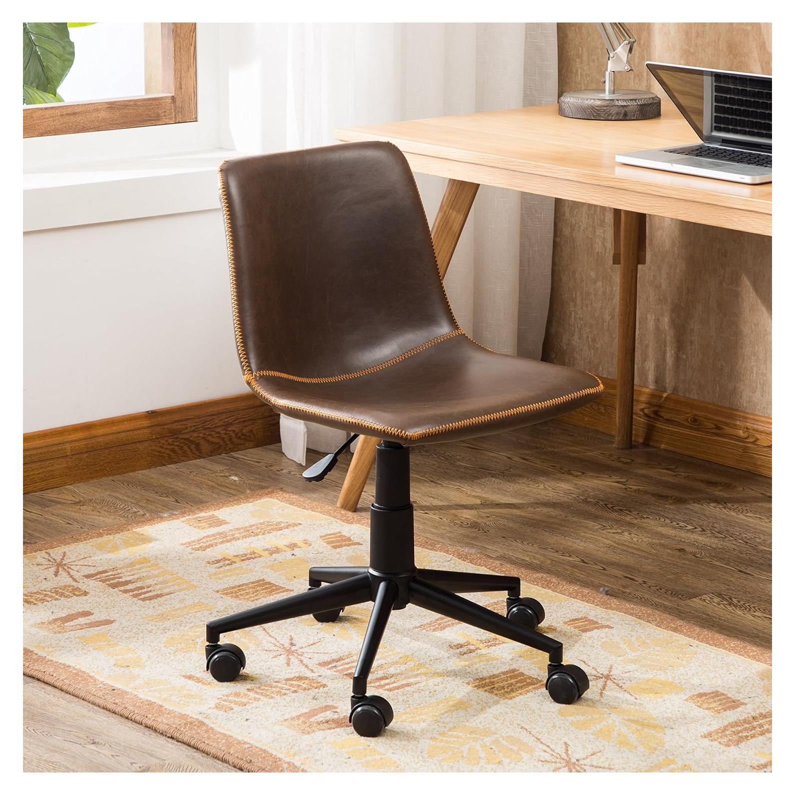 Silla de Oficina Roundhill Cesena 360 Cuero Sintético Marrón