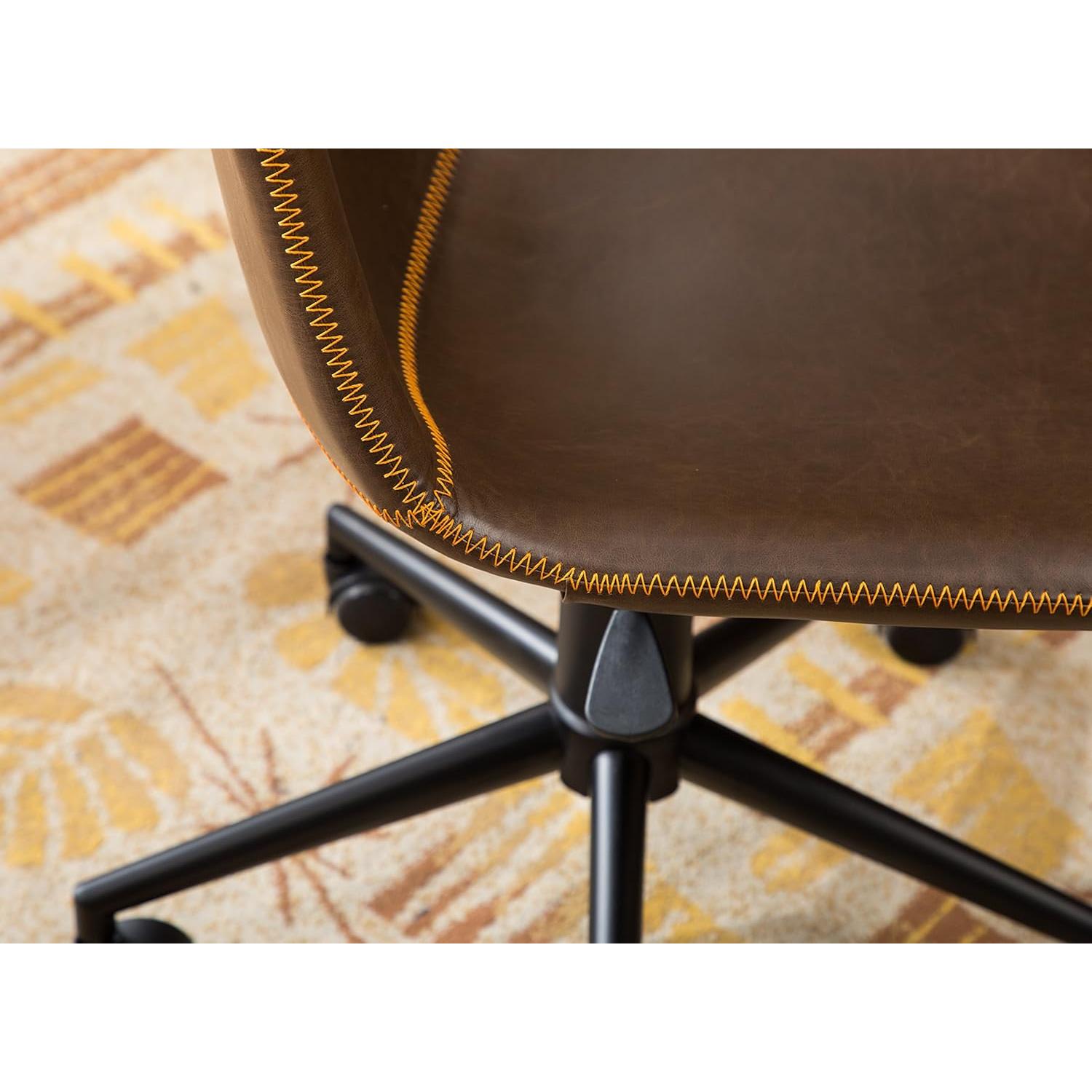 Silla de Oficina Roundhill Cesena 360 Cuero Sintético Marrón