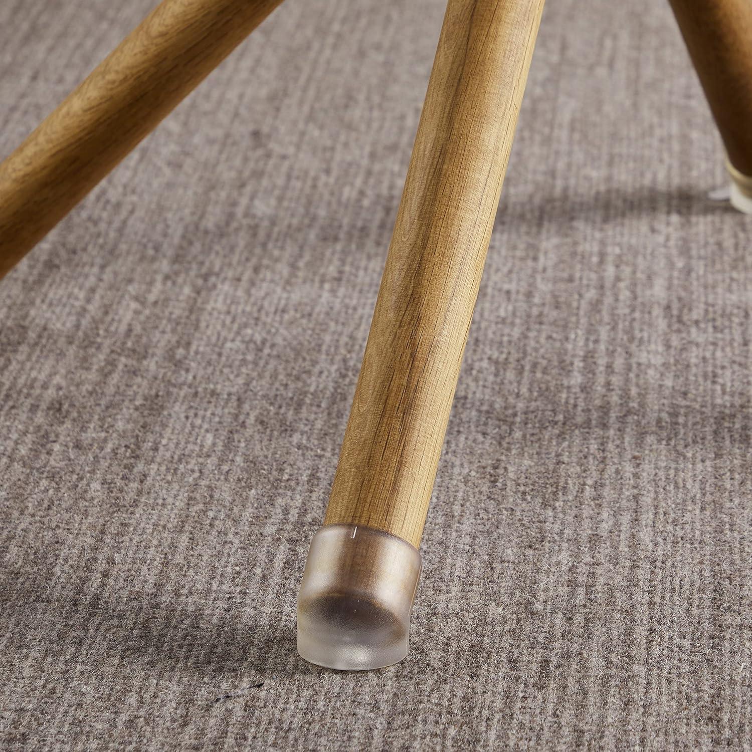 Silla Art Leon Moderna de Medio Siglo Amarillo Marrón