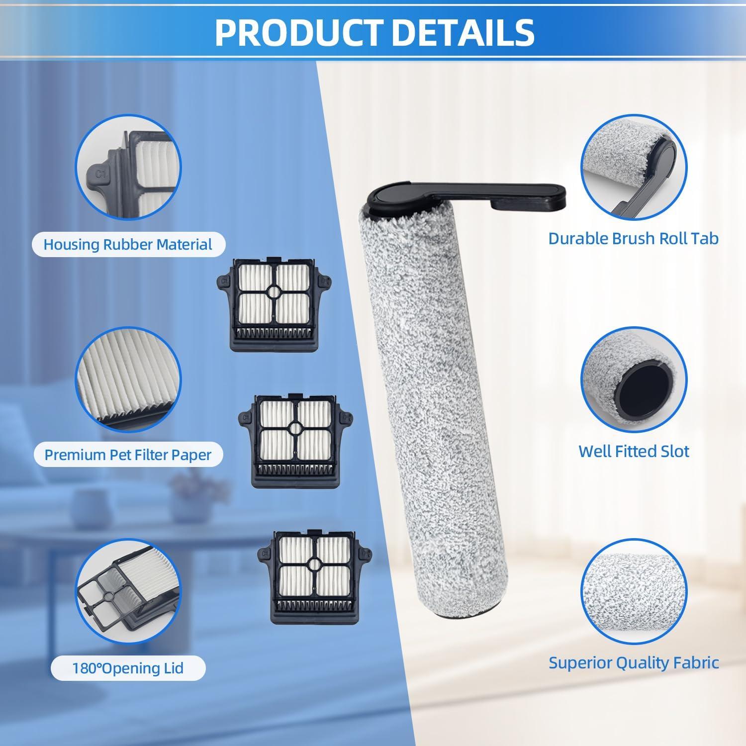 Reemplazo Rodillo y Filtros HEPA Tineco Floor ONE S7 Pro