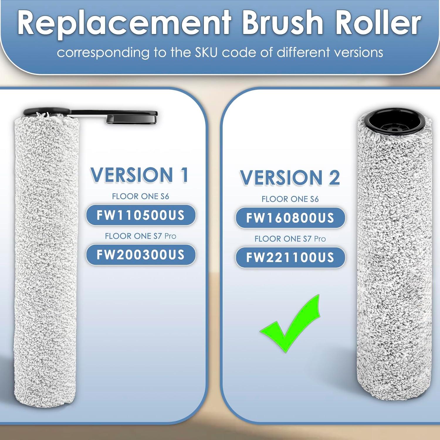 Rodillos de Cepillo de Repuesto MIBUMIKI para Tineco S7 Pro - Paquete de 2