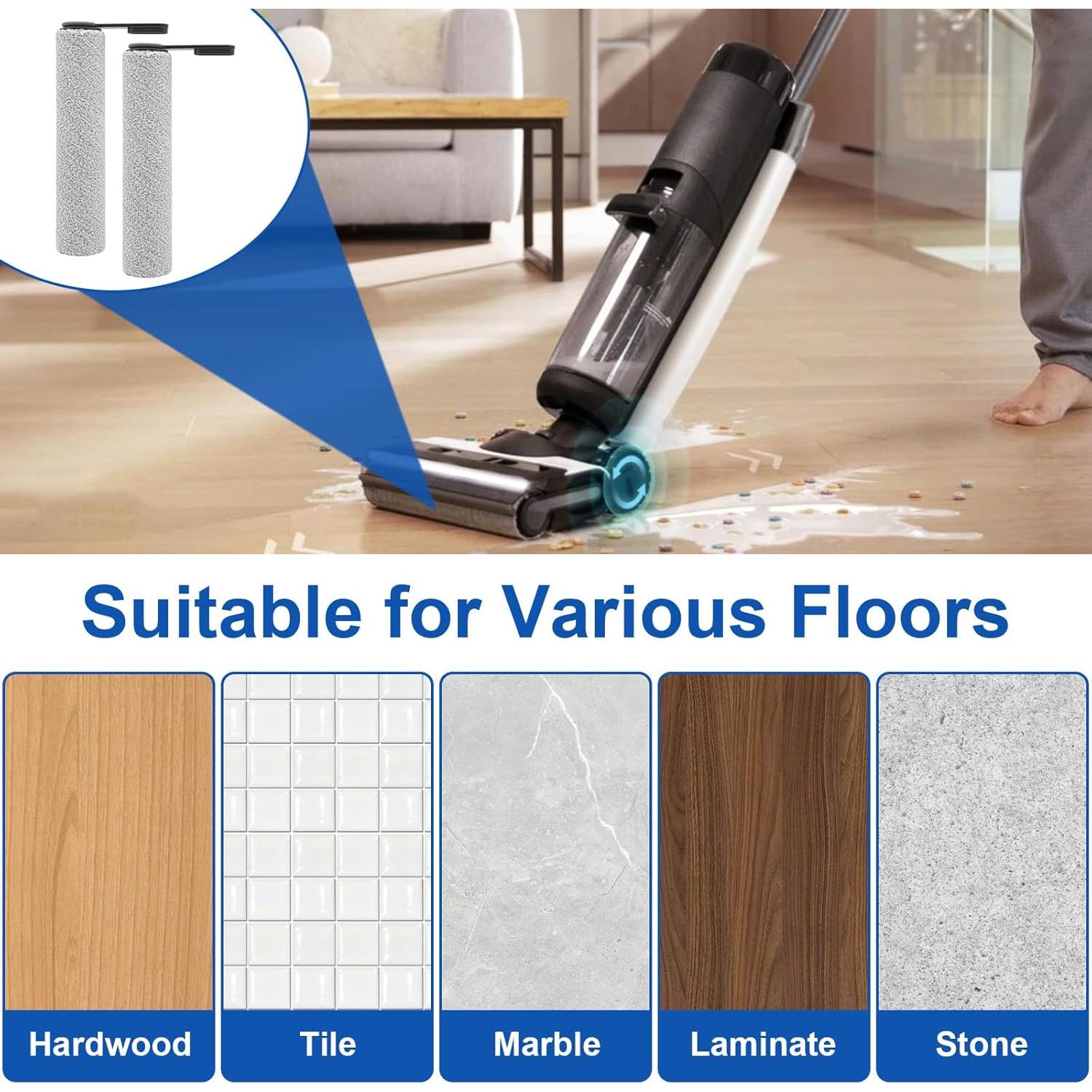 Rodillo de cepillo y filtro HEPA Fixbetter para Tineco S7 PRO/S6