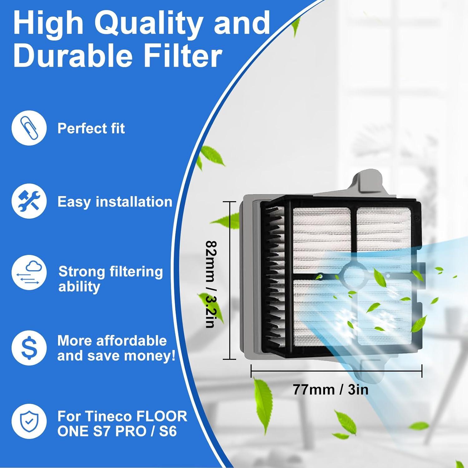 Rodillo de cepillo y filtro HEPA Fixbetter para Tineco S7 PRO/S6