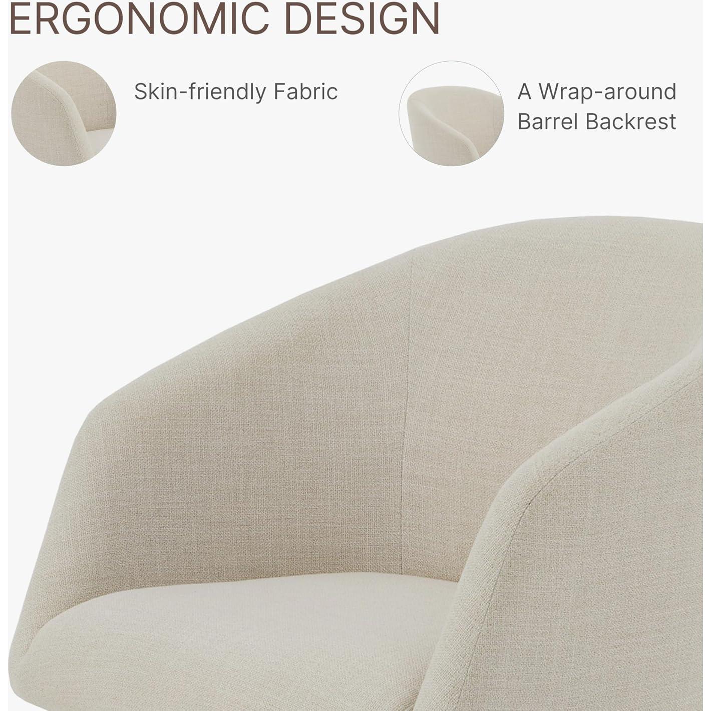 Sillas de Comedor Giratorias KISLOT 4 PCS Lino Modernas