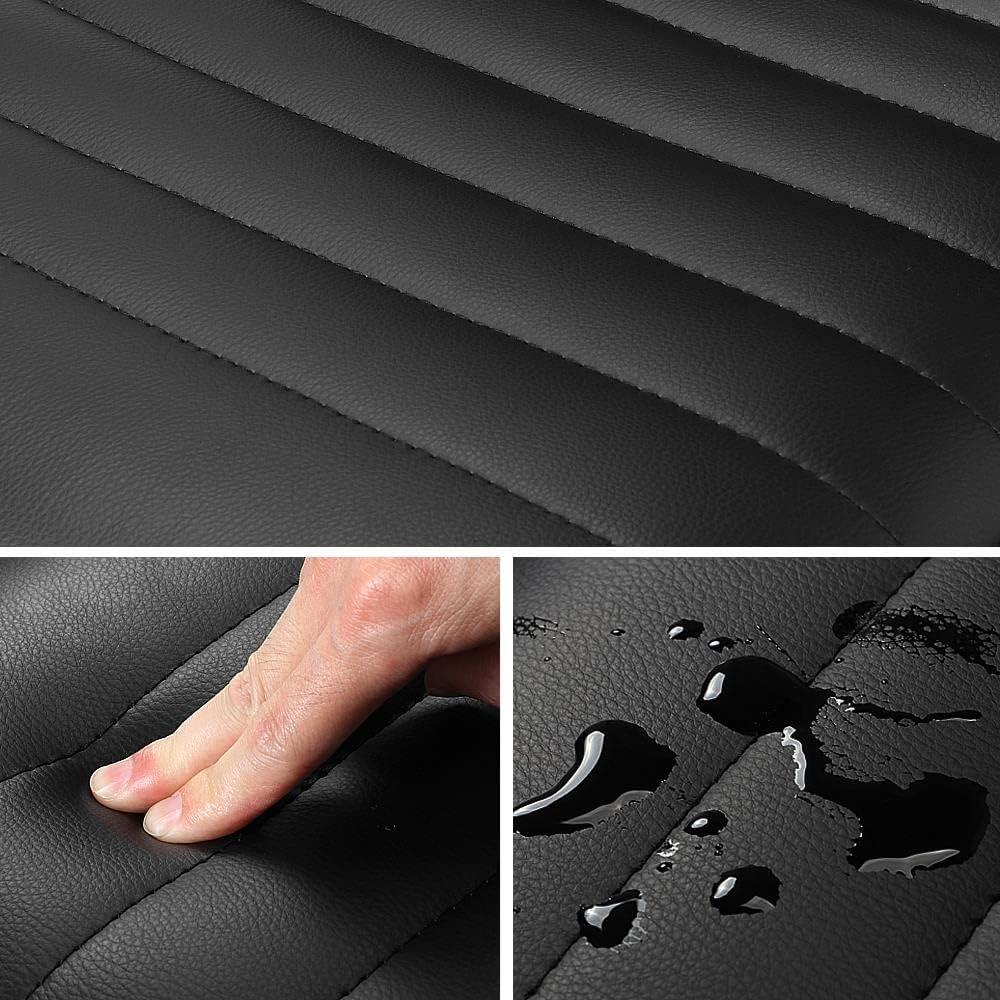 Silla de Tarea Ajustable Yaheetech de Cuero PU Negra 120 kg