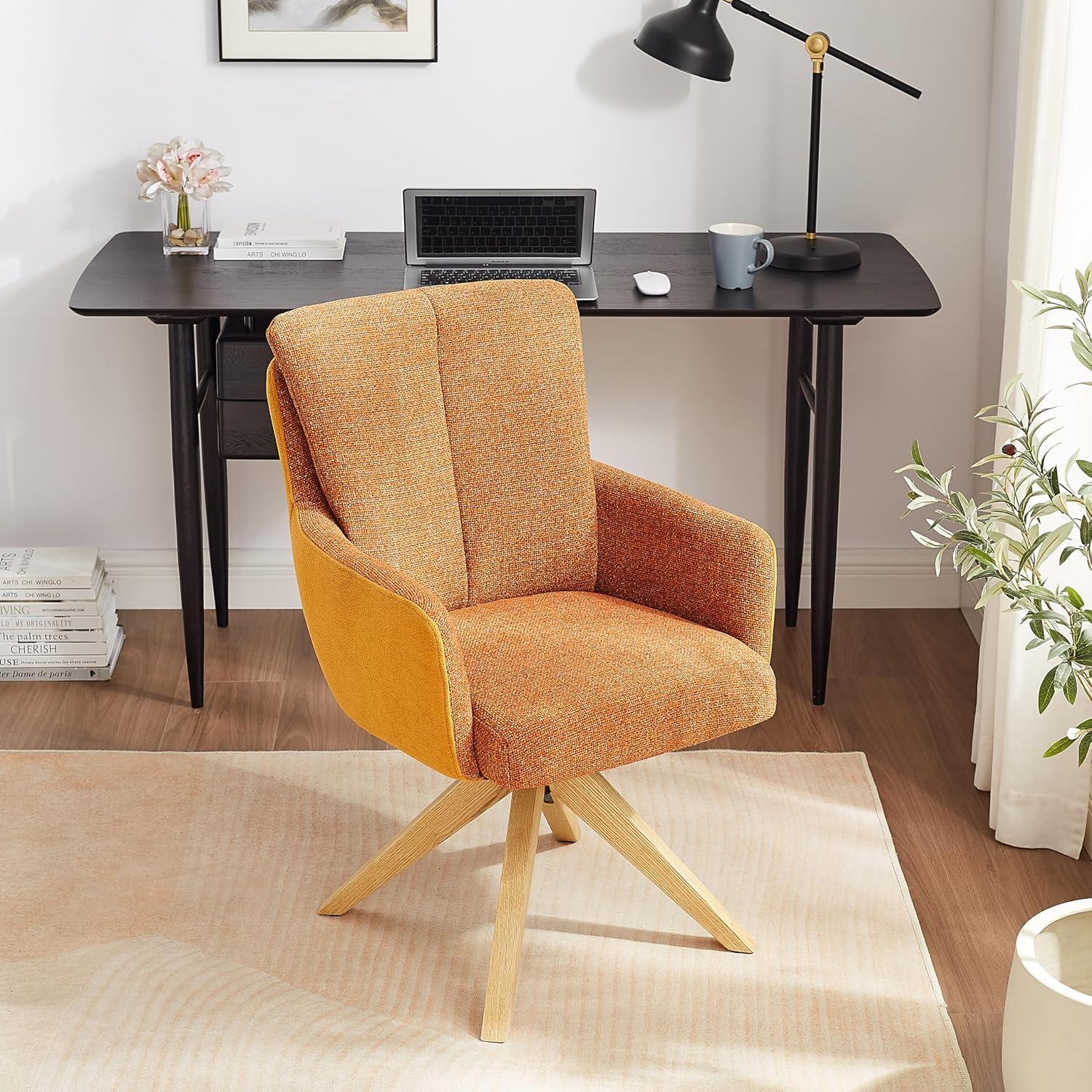 Silla de Escritorio Giratoria Art Leon Naranja Amarillo 360°