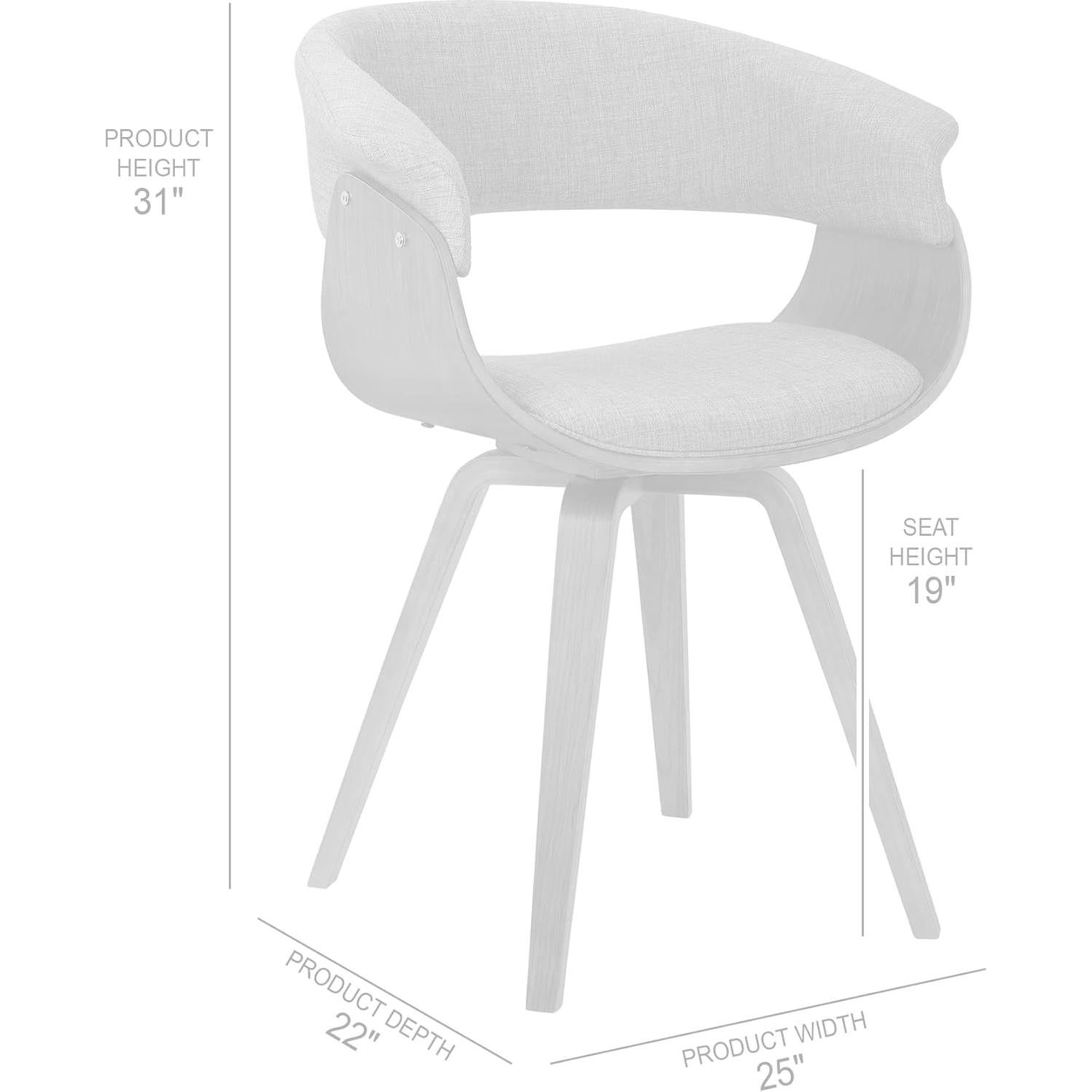 Silla de Comedor Armen Living Summer en Tela Carbón y Nogal