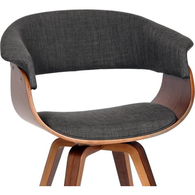 Silla de Comedor Armen Living Summer en Tela Carbón y Nogal