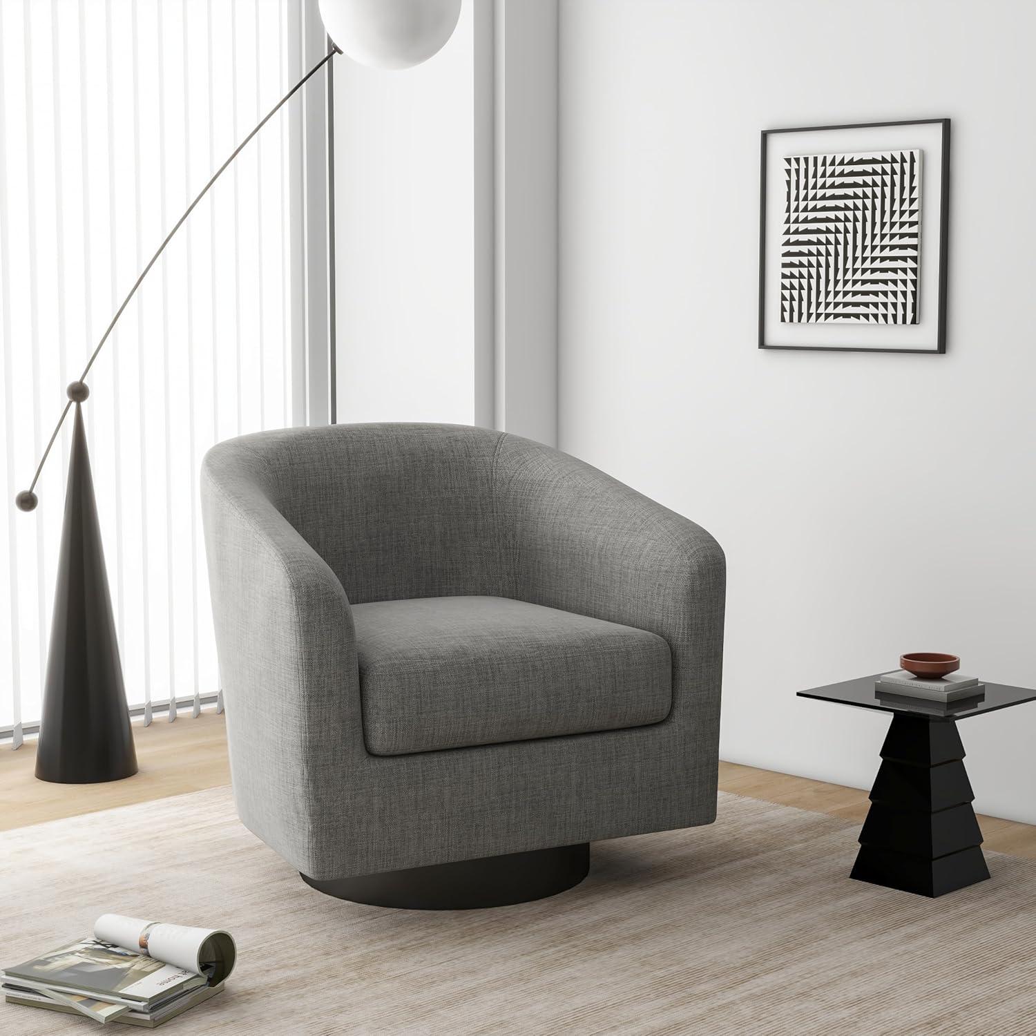 Silla de Acento Giratoria DREAMSIDEA Gris Claro 1 Asiento