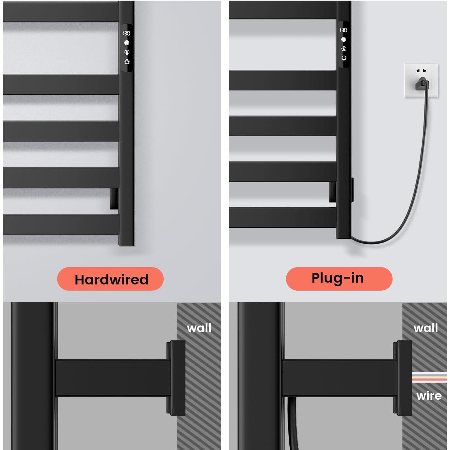 Calentador de Toallas Colliford AY1008 10 Barras Acero Inoxidable