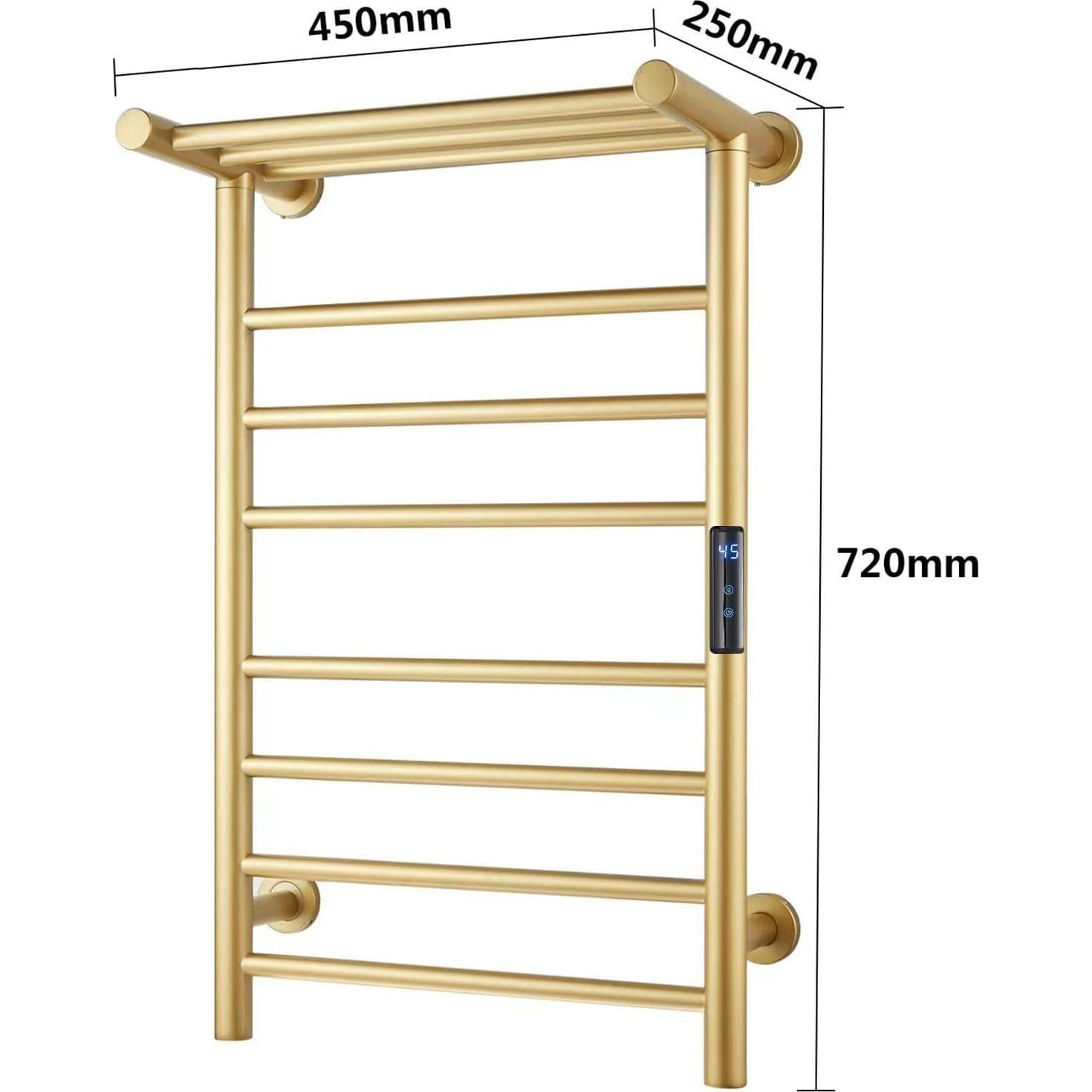 Calentador de Toallas Eléctrico Dorado XMGJ 70W 7 Barras