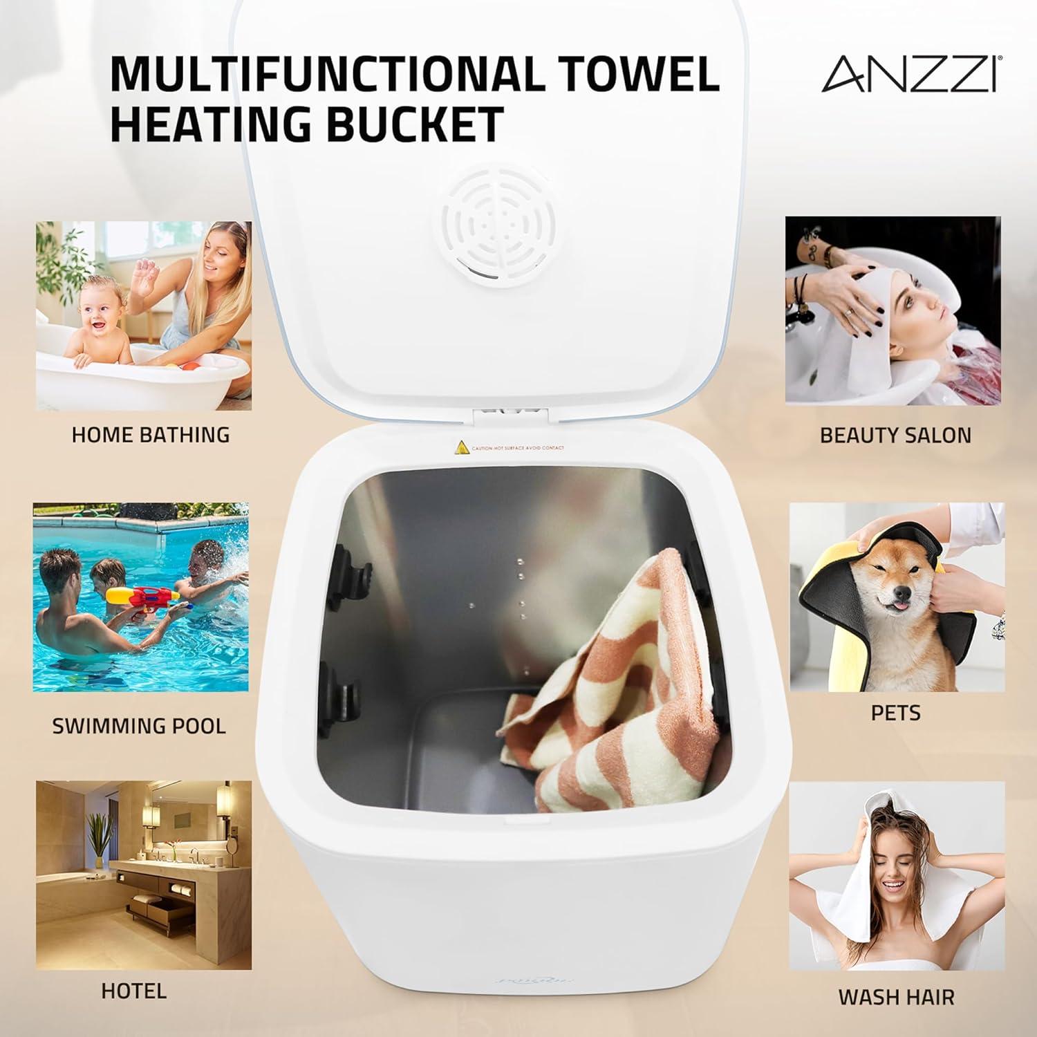 Calentador de Toallas ANZZI 23L con Pantalla LED y Temporizador