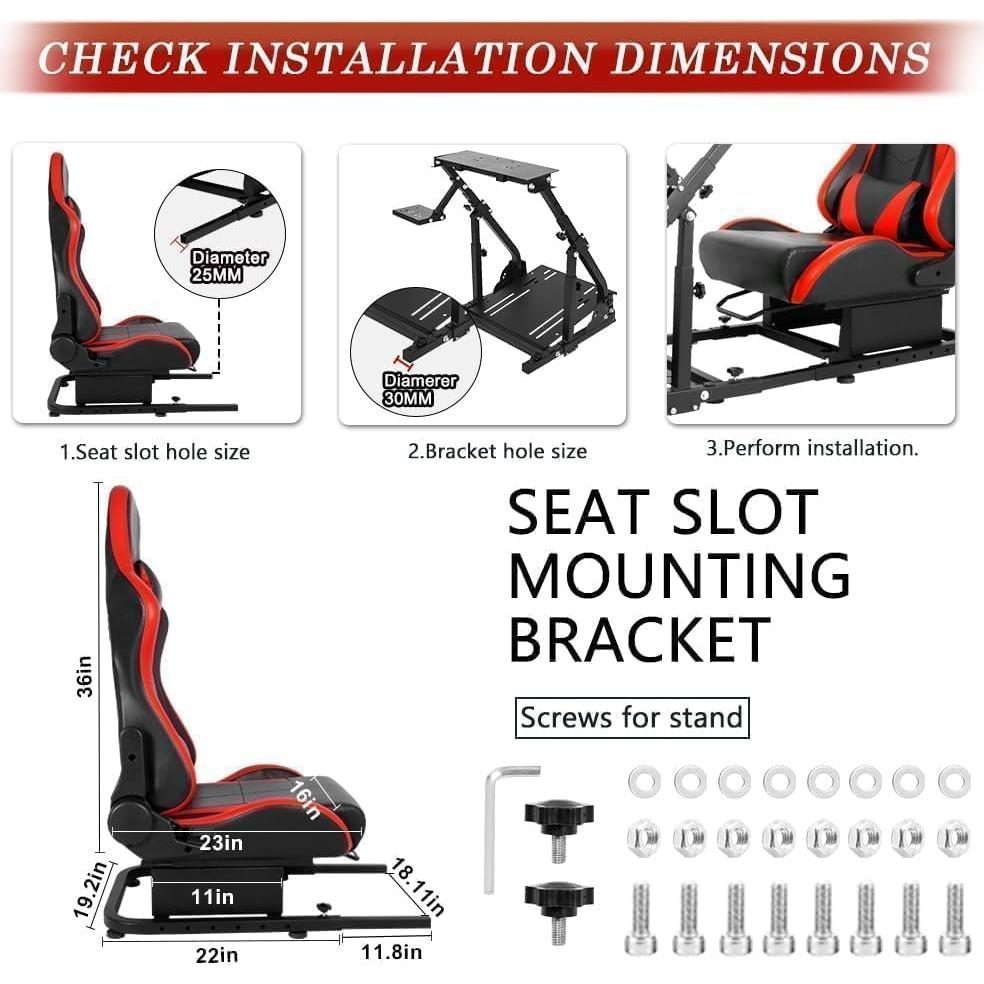 Soporte de Asiento de Carreras Supllueer Cockpit 11.4" Altura