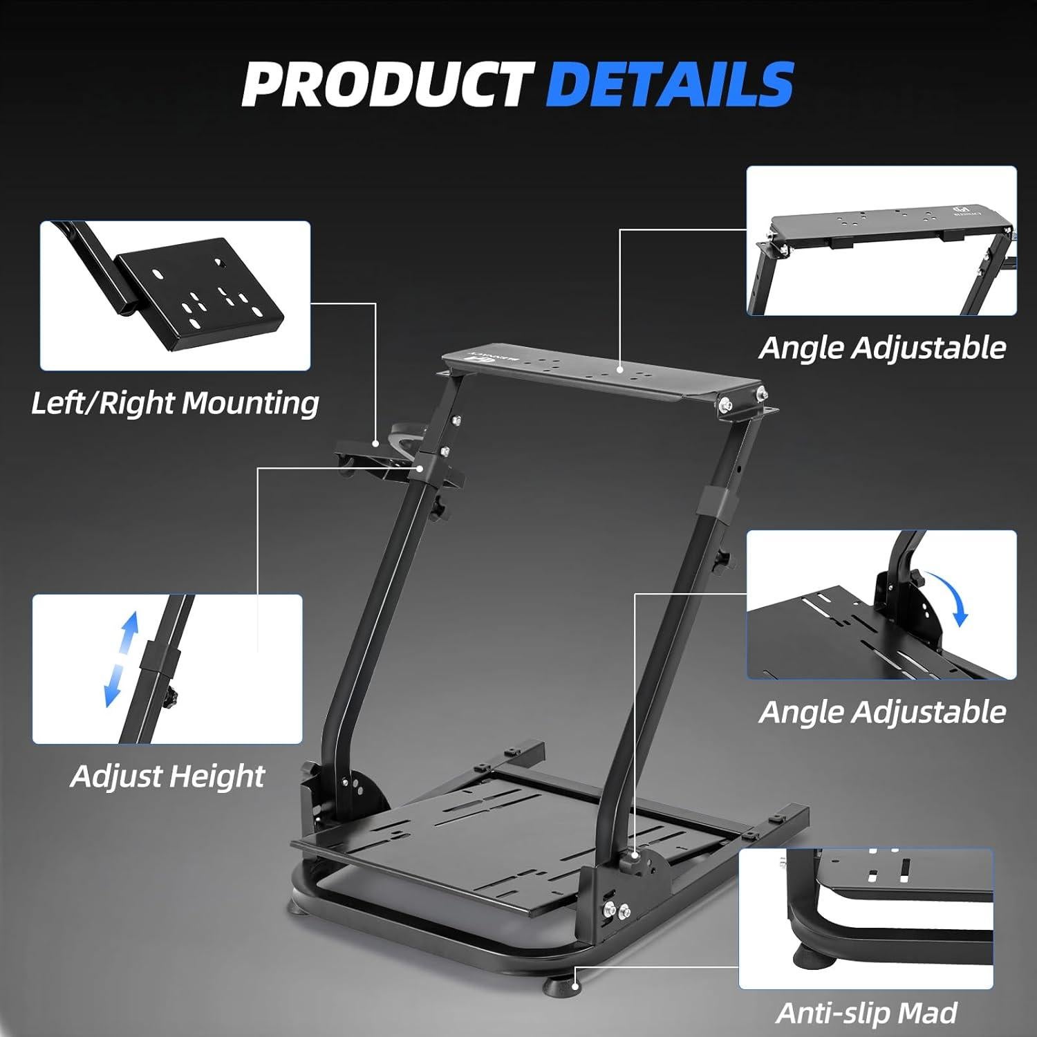 Soporte de Volante Ajustable BLENNACY para Logitech G25 G27 G29 G920