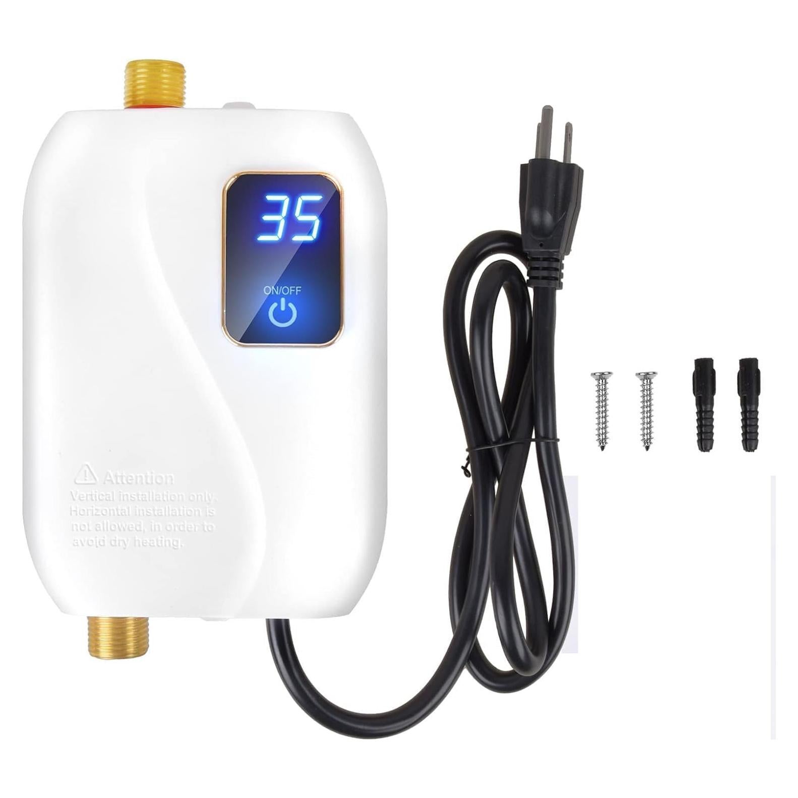 Calentador de Agua Eléctrico Instantáneo Genérico 3000W Blanco