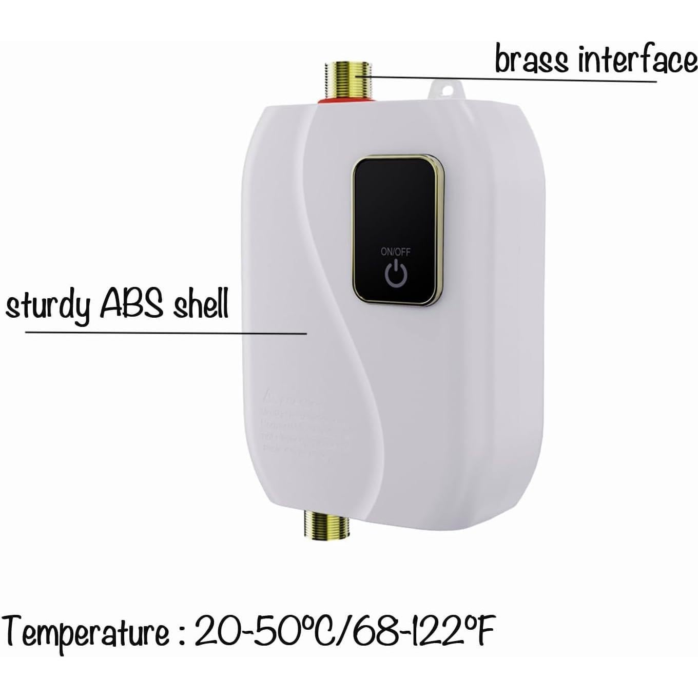 Calentador de Agua Eléctrico Instantáneo Genérico 3000W Blanco