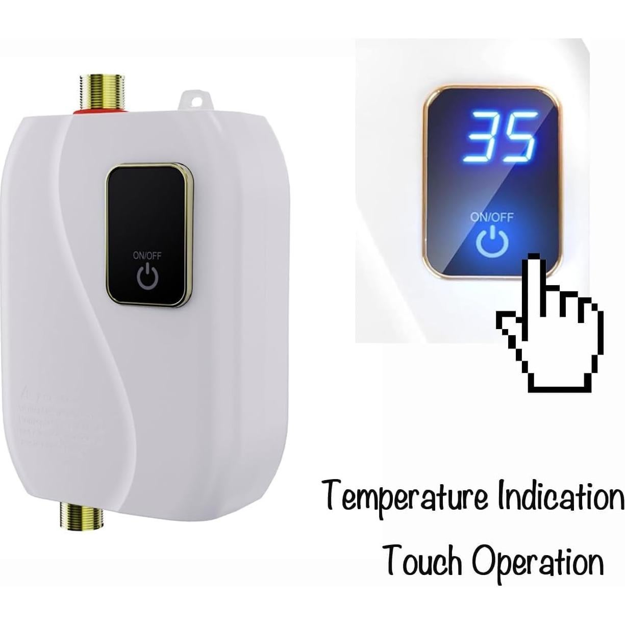 Calentador de Agua Eléctrico Instantáneo Genérico 3000W Blanco