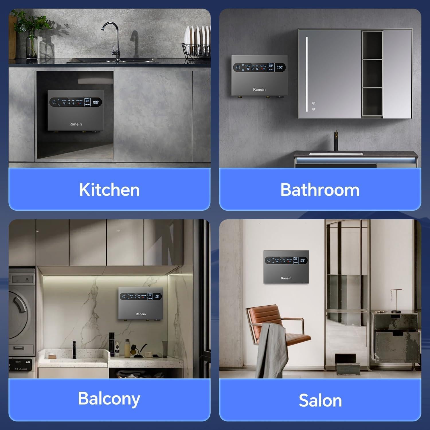 Calentador de Agua Eléctrico Ranein RE13K 13kW Instantáneo