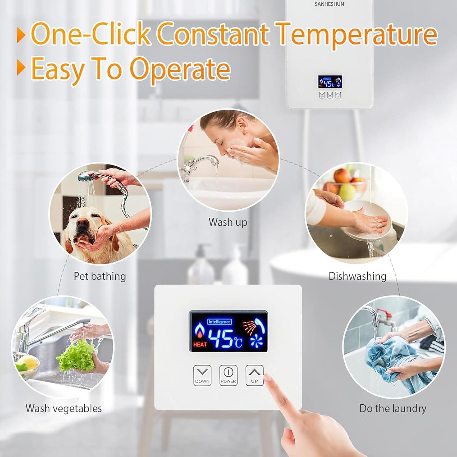 Calentador de Agua Eléctrico Instantáneo Sanheshun 6000W 220V