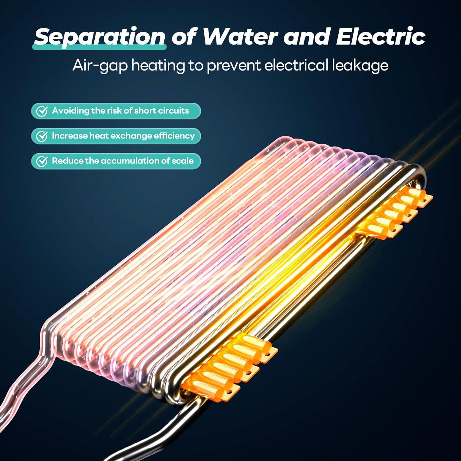 Calentador de Agua Eléctrico FOGATTI 14kW Sin Tanque 12.5 LPM