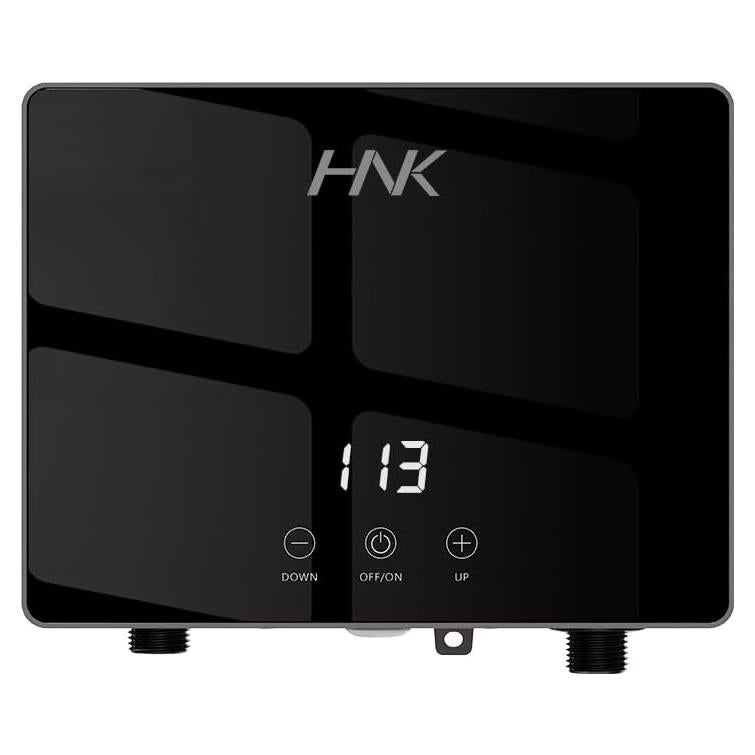 Calentador de Agua Eléctrico Sin Tanque HNK 3500W 110V Negro