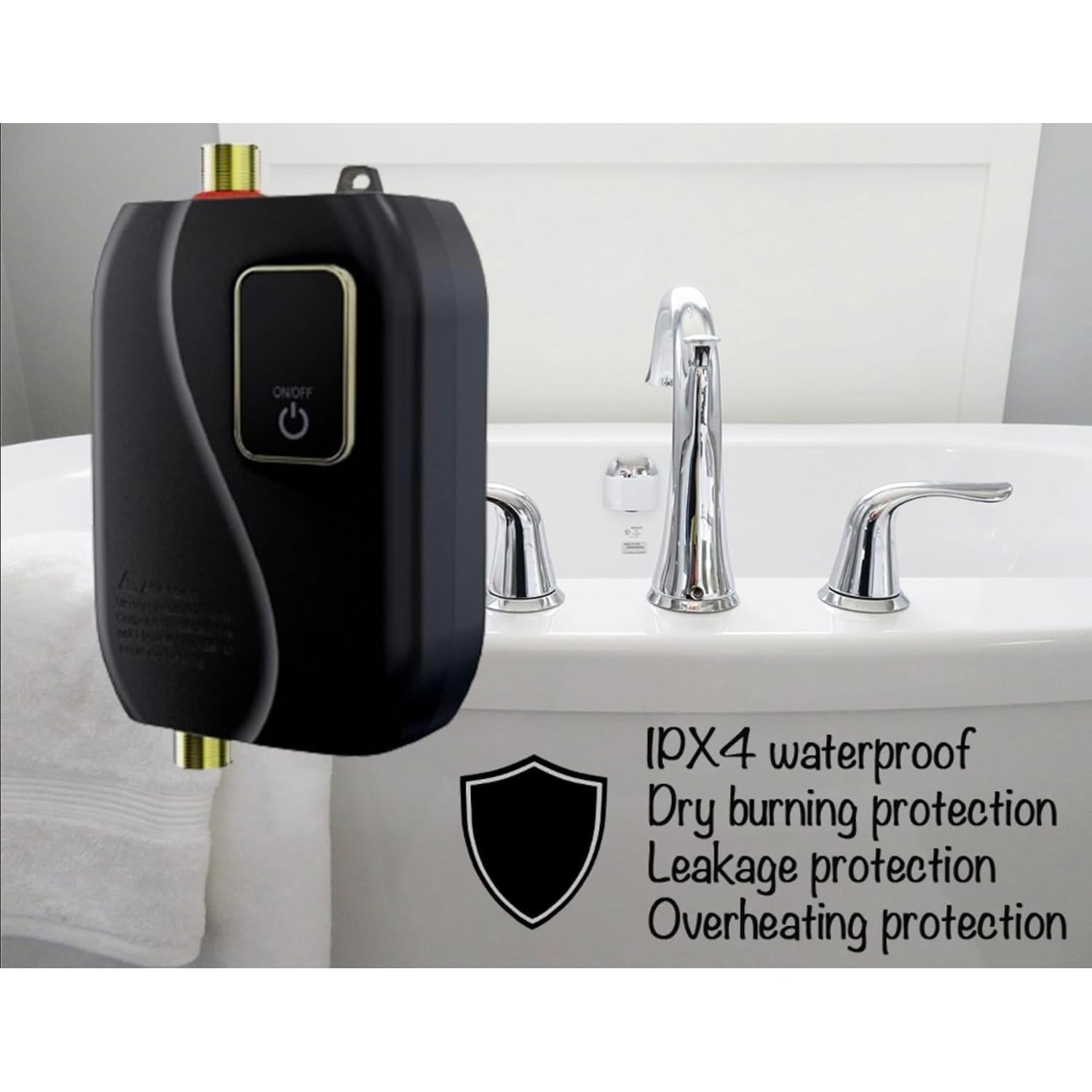 Calentador de Agua Eléctrico KZU 3000W Instantáneo Bajo Fregadero