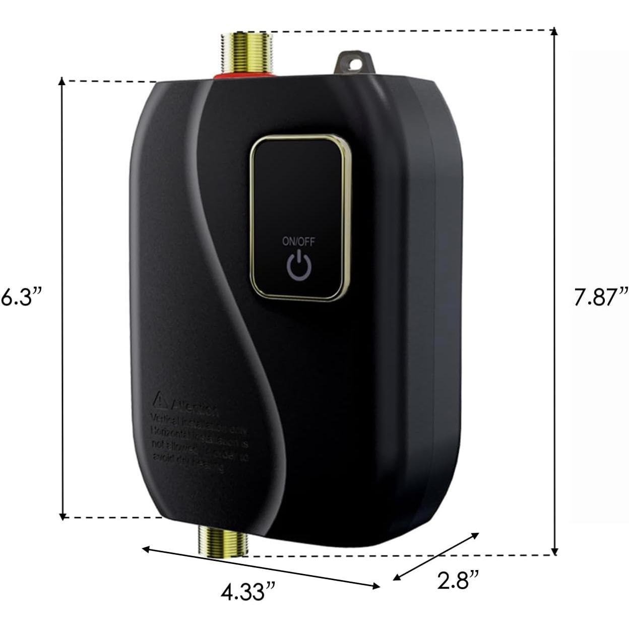 Calentador de Agua Eléctrico KZU 3000W Instantáneo Bajo Fregadero