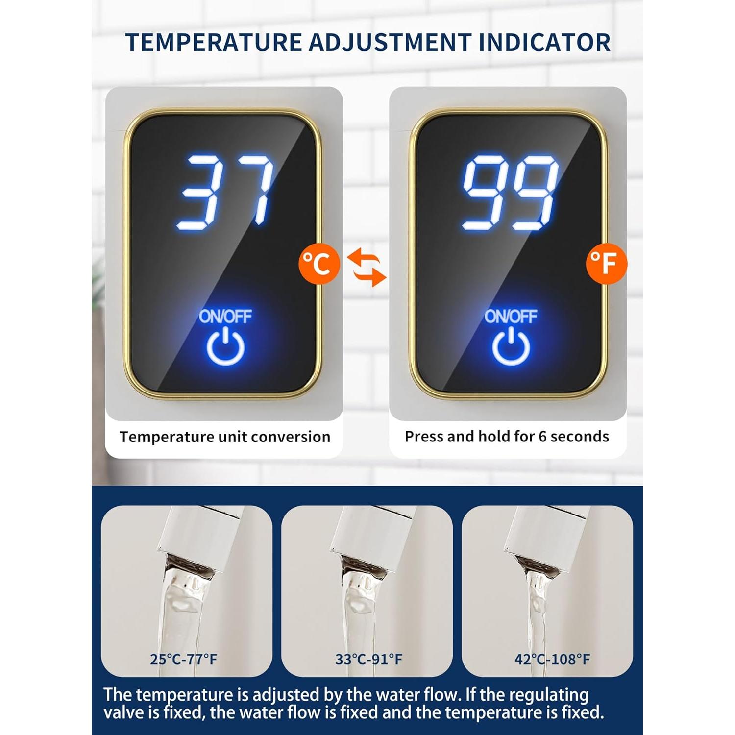 Calentador de Agua Eléctrico Instantáneo Green Point 3000W