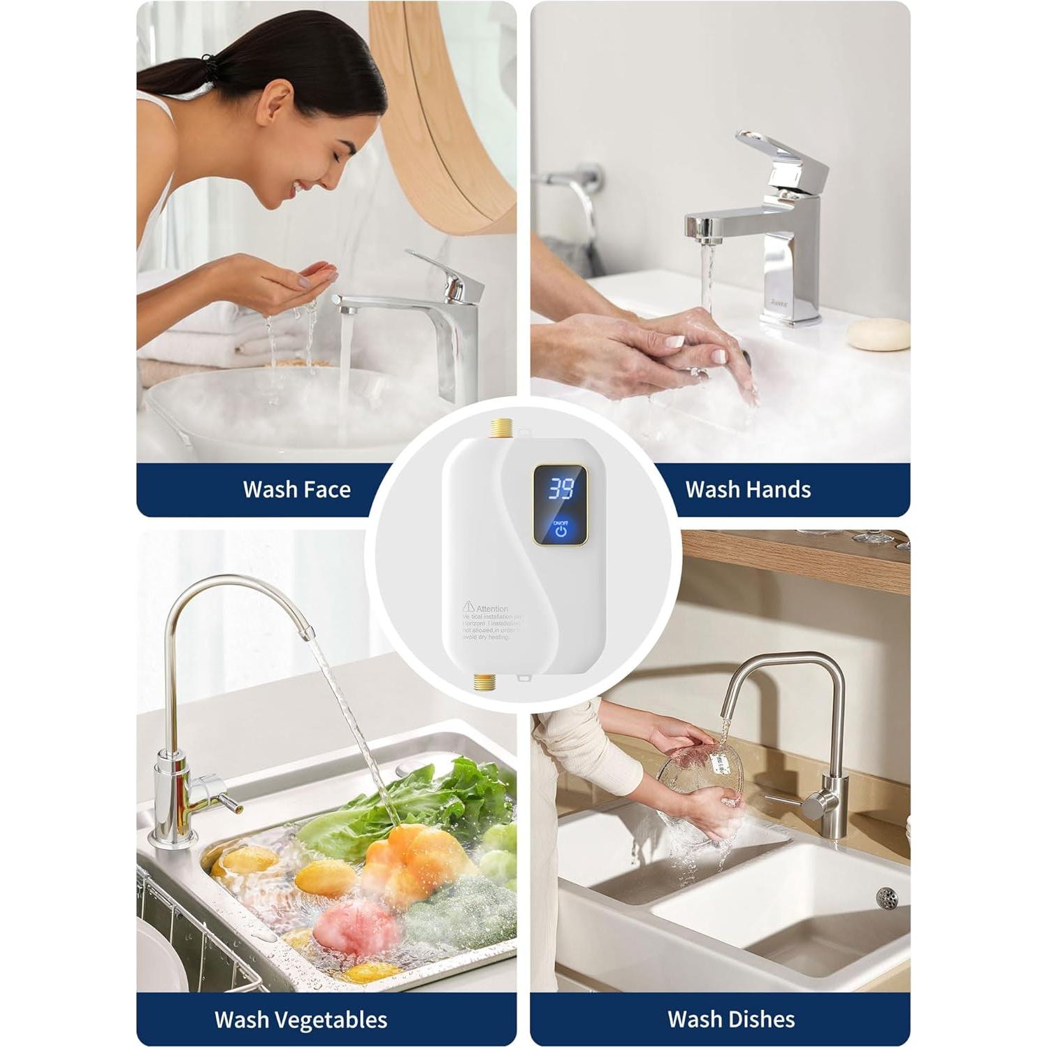 Calentador de Agua Eléctrico Instantáneo Green Point 3000W