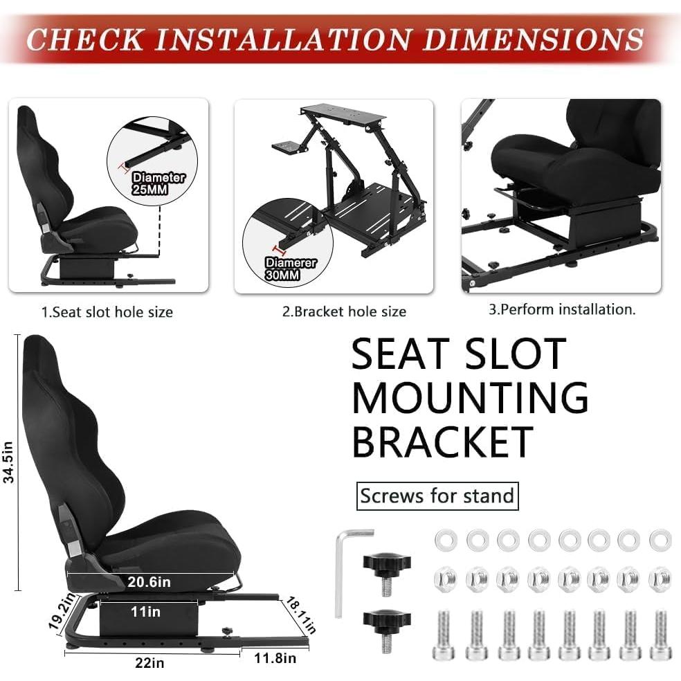 Soporte de Silla de Carrera Supllueer Mejorado-11 Ajustable