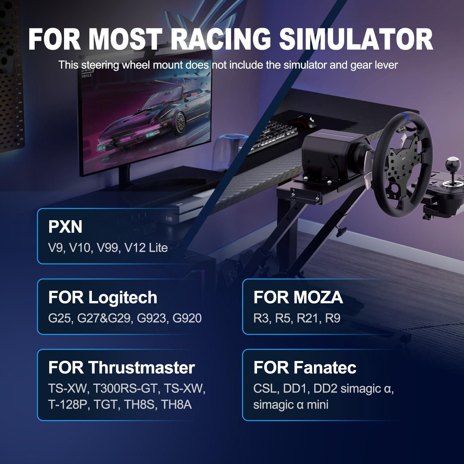 Soporte de Volante de Carreras PXN A10 Ajustable para PC