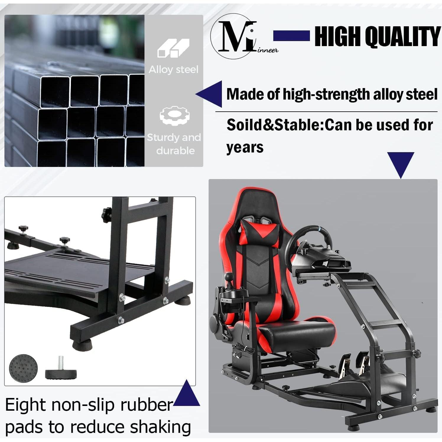 Cockpit Simulador de Conducción Minneer Extensible Rojo