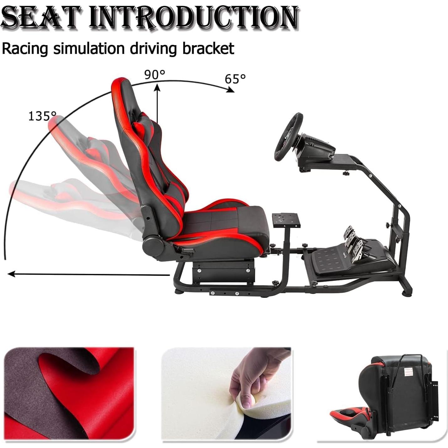 Cockpit Simulador de Conducción Minneer Extensible Rojo