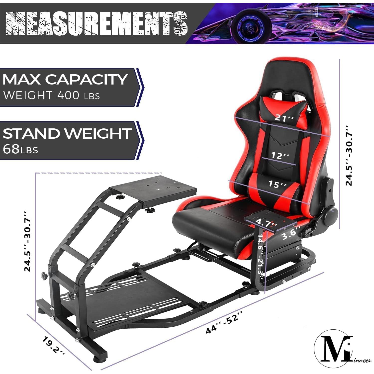 Cockpit Simulador de Conducción Minneer Extensible Rojo