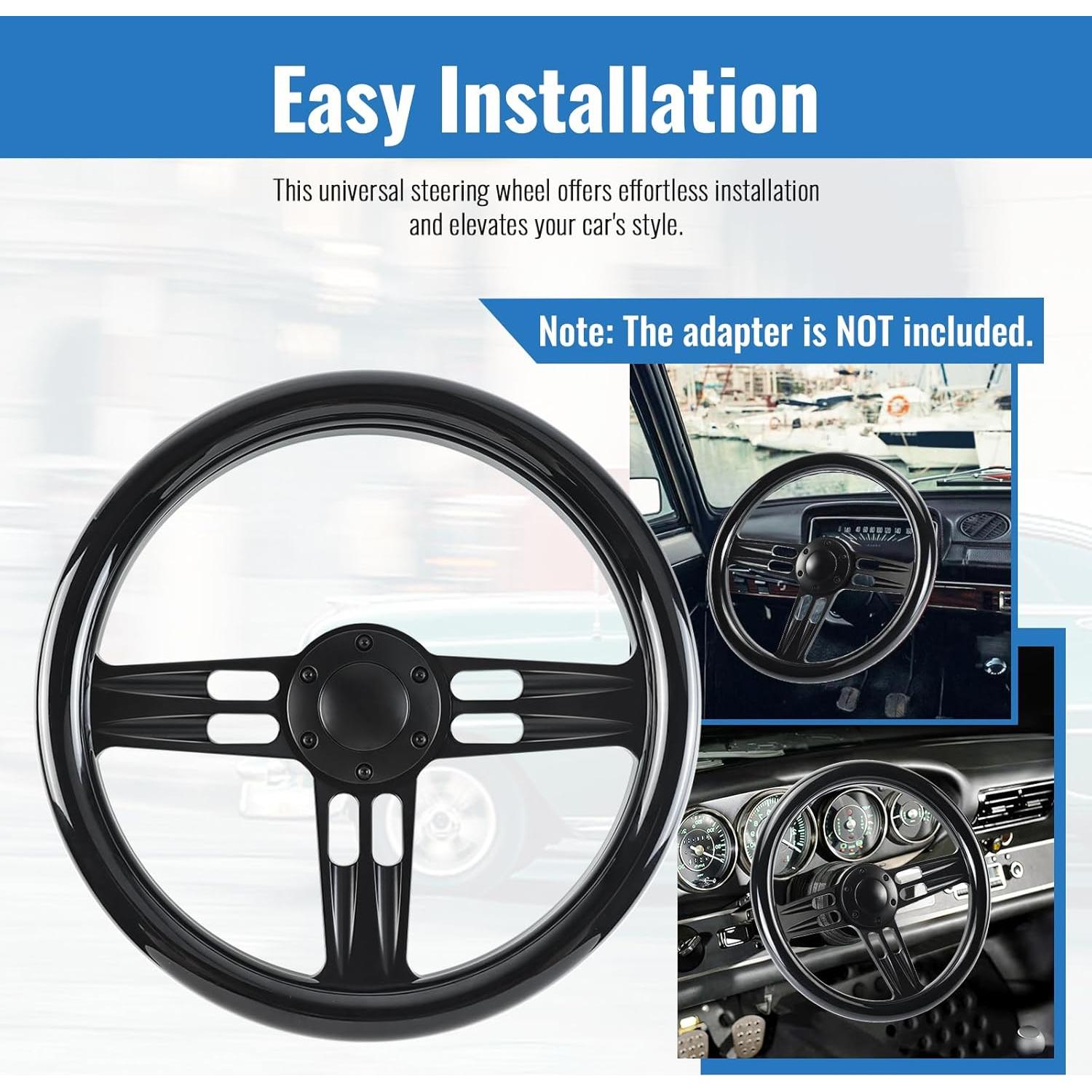 Volante de Carreras YHK 34.5 cm Madera Caoba 6 Agujeros