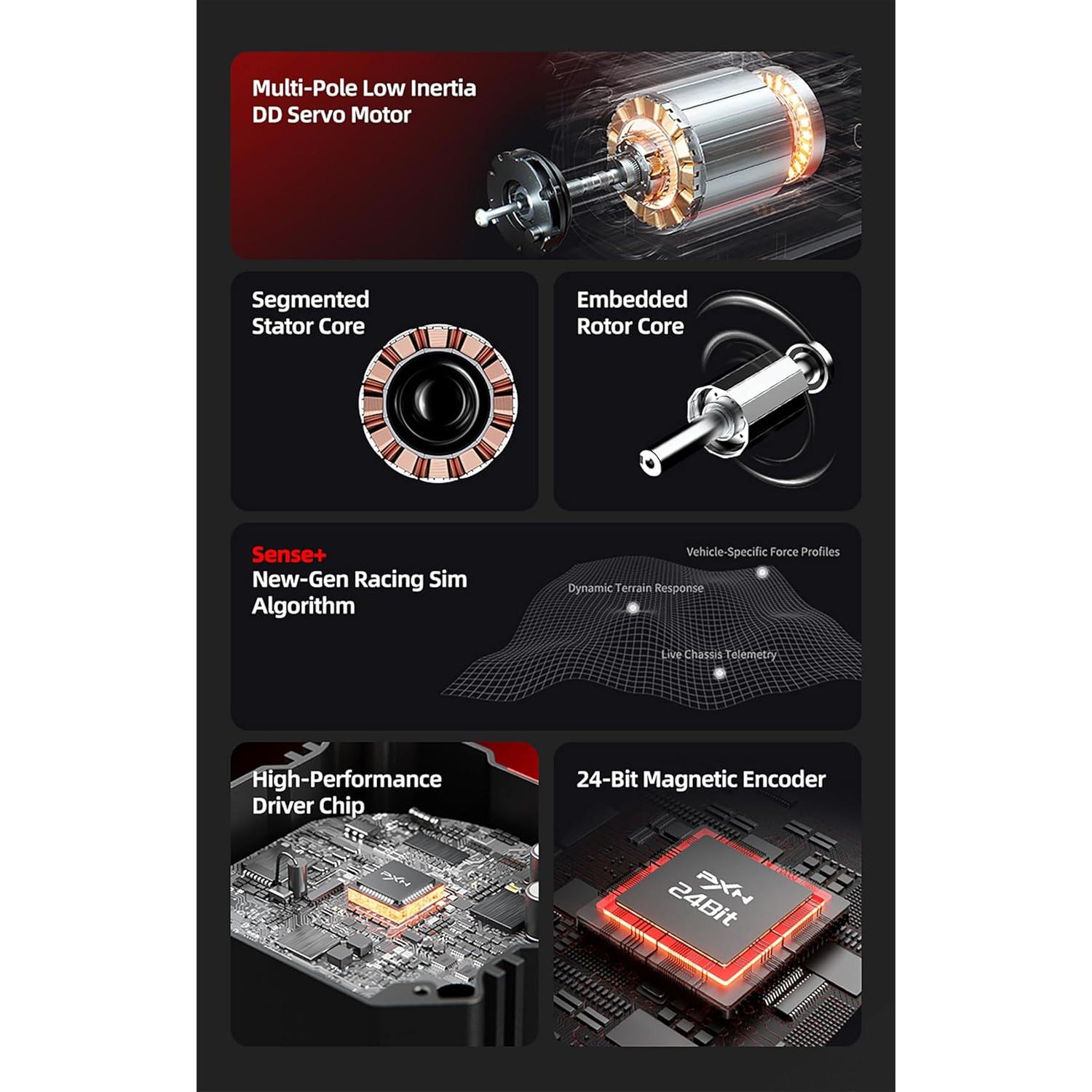 Volante de Simulación de Carreras PXN VD4 11" con Pedales