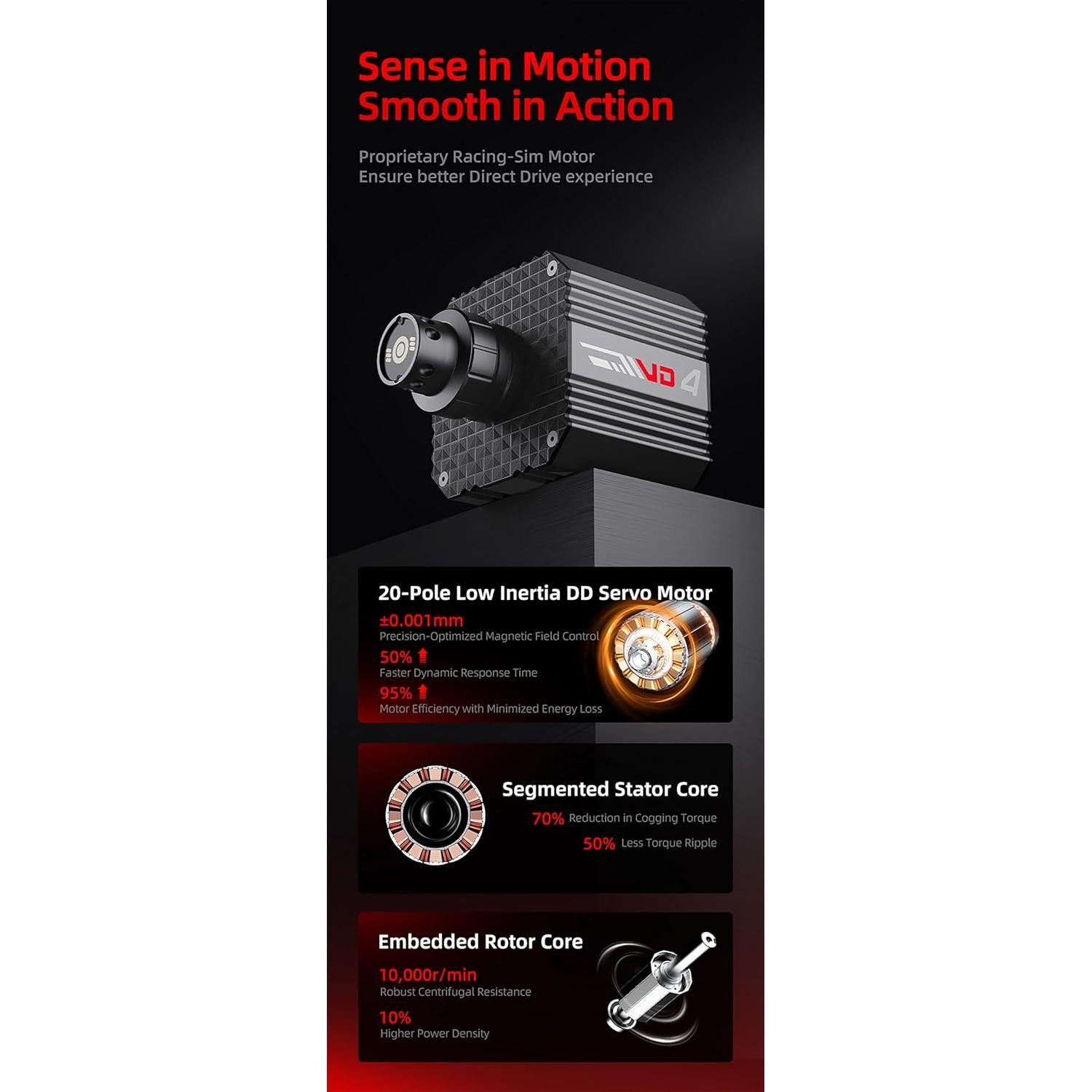 Volante de Simulación de Carreras PXN VD4 11" con Pedales