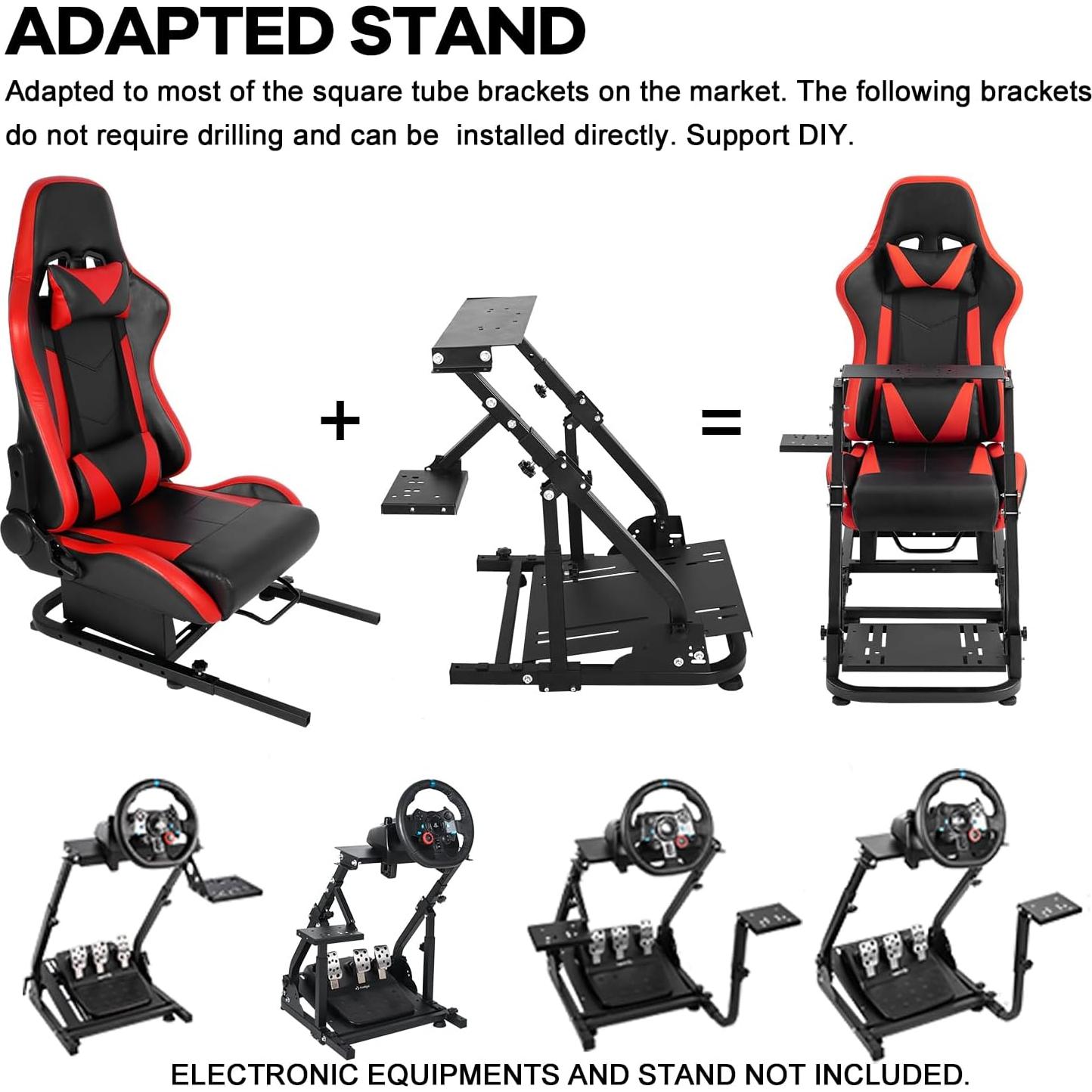 Cockpit de Simulador de Carreras Anman Asiento Rojo Ergonómico