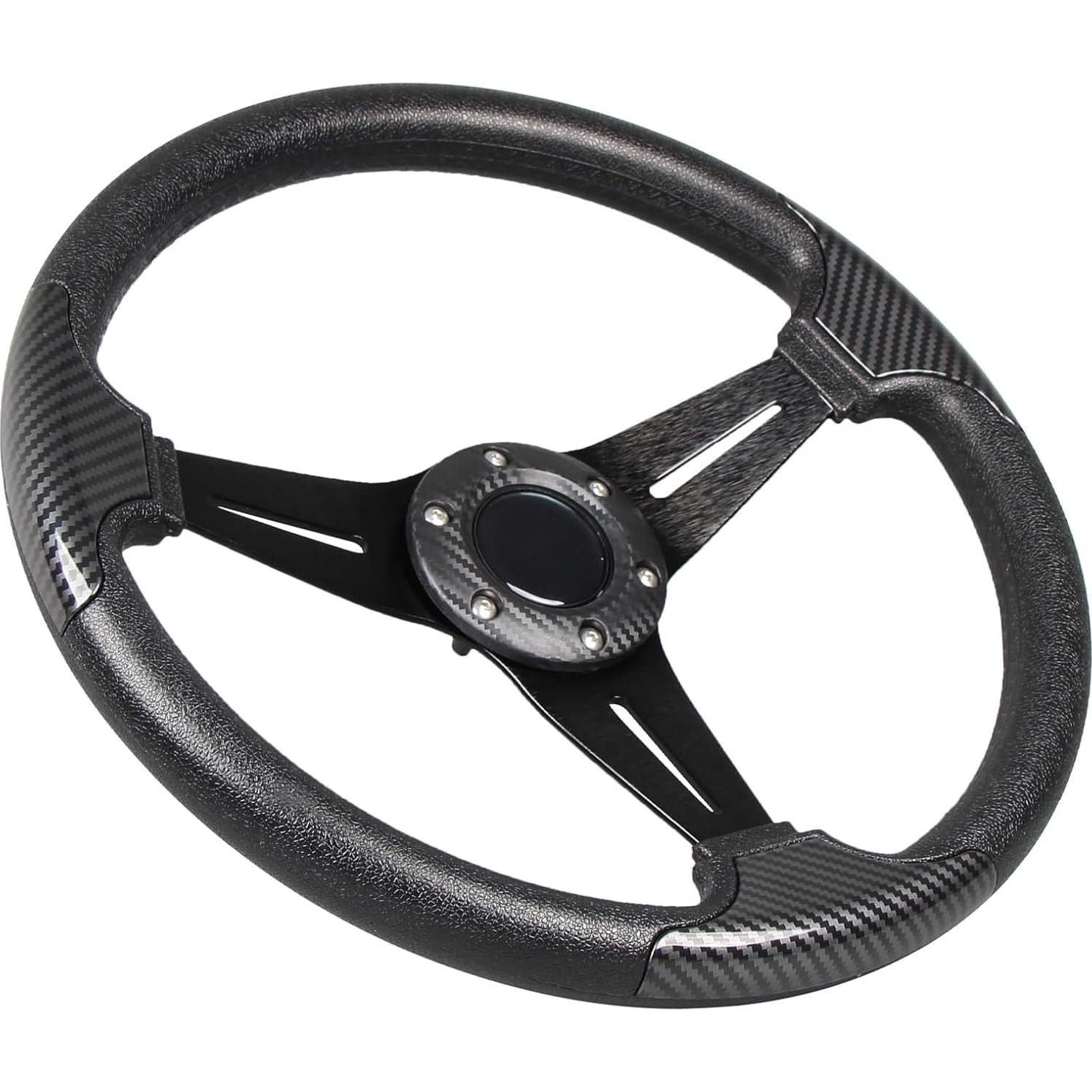 Volante de Carreras GONMOT 350mm Fibra de Carbono Universal