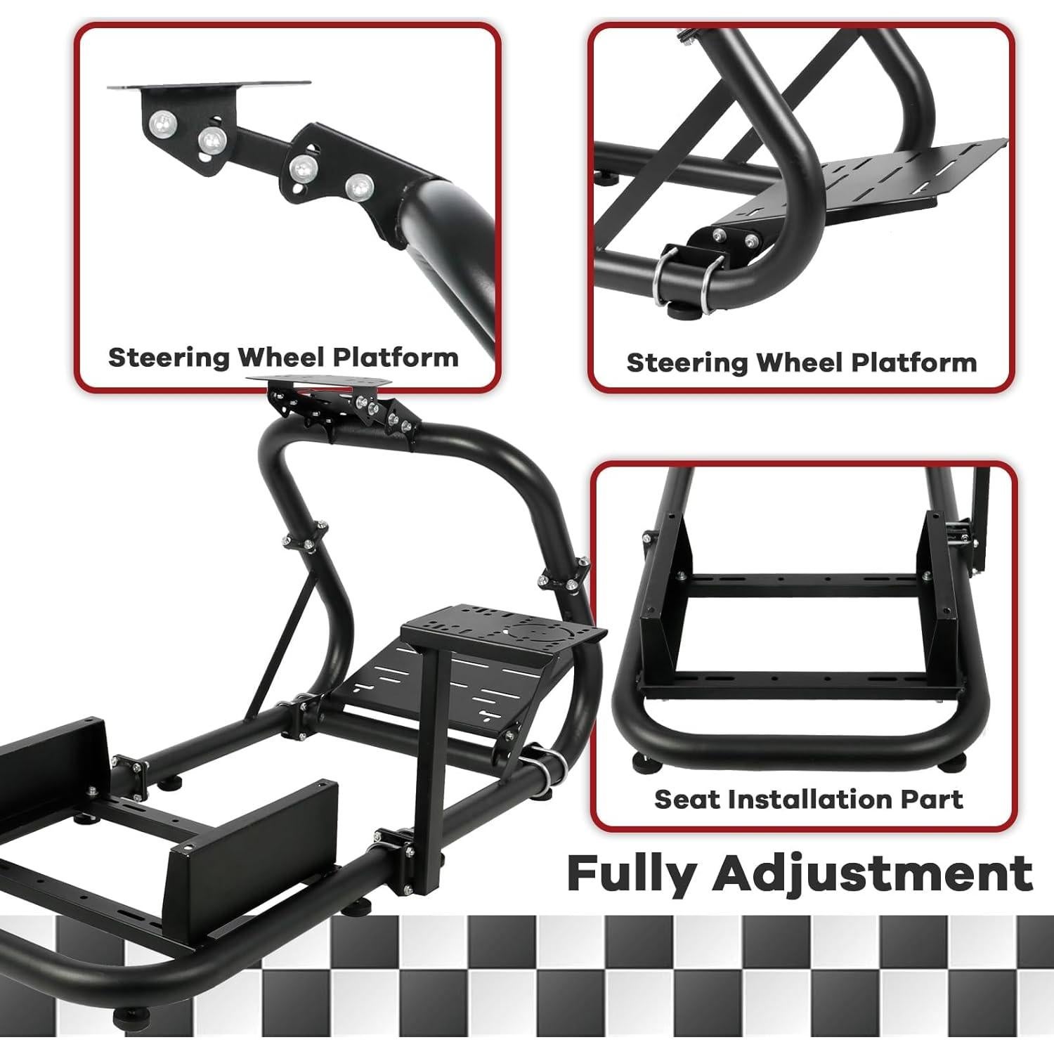 Cockpit de Simulador de Carreras Hottoby G920 Ajustable 50mm