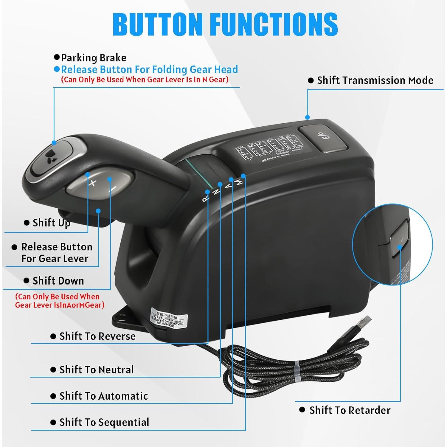 Control de palanca de cambios RYLNOK AT Ultro 3 en 1 USB