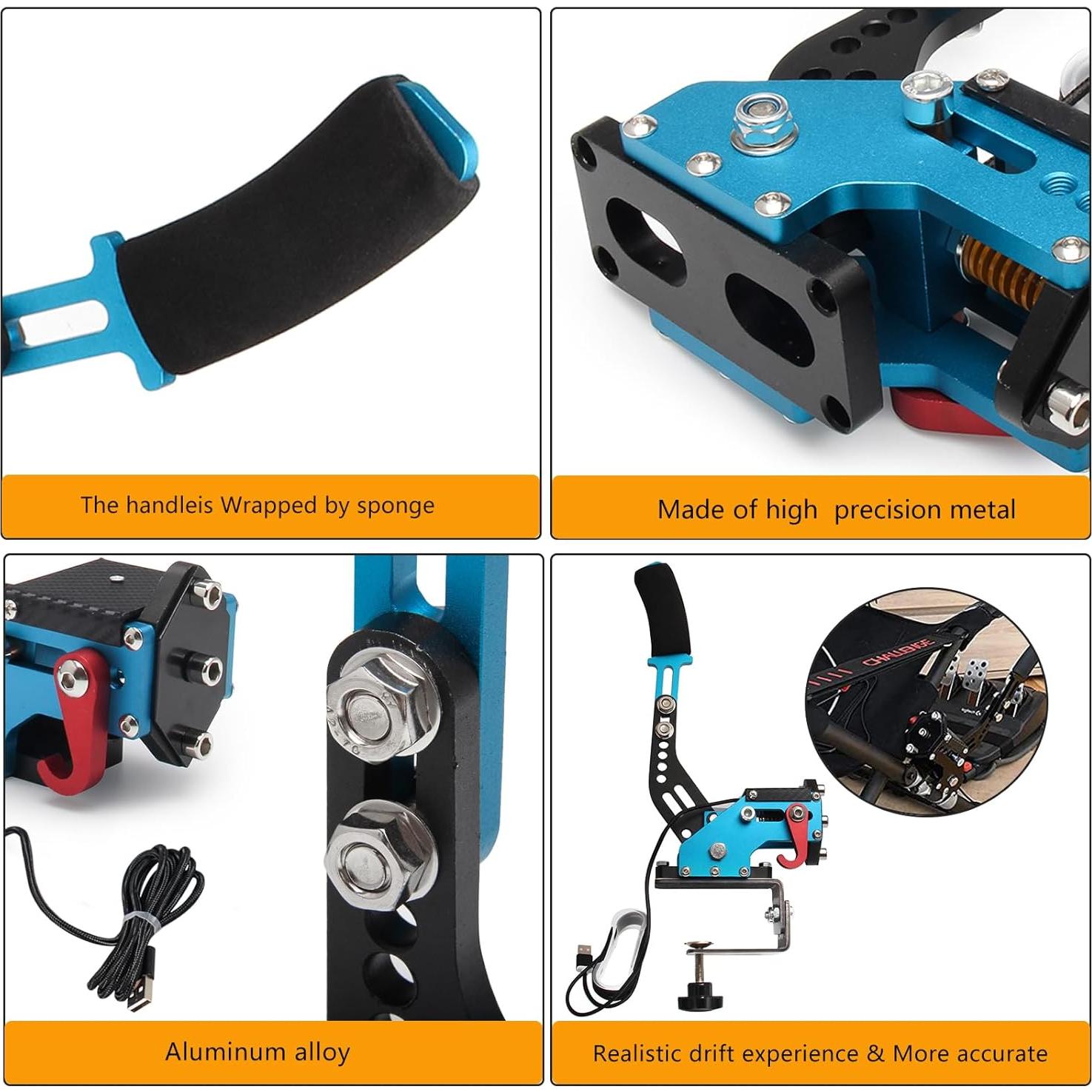 Freno de Mano USB YESHMA 64 Bit para PC - Sensor Hall Sin Contacto