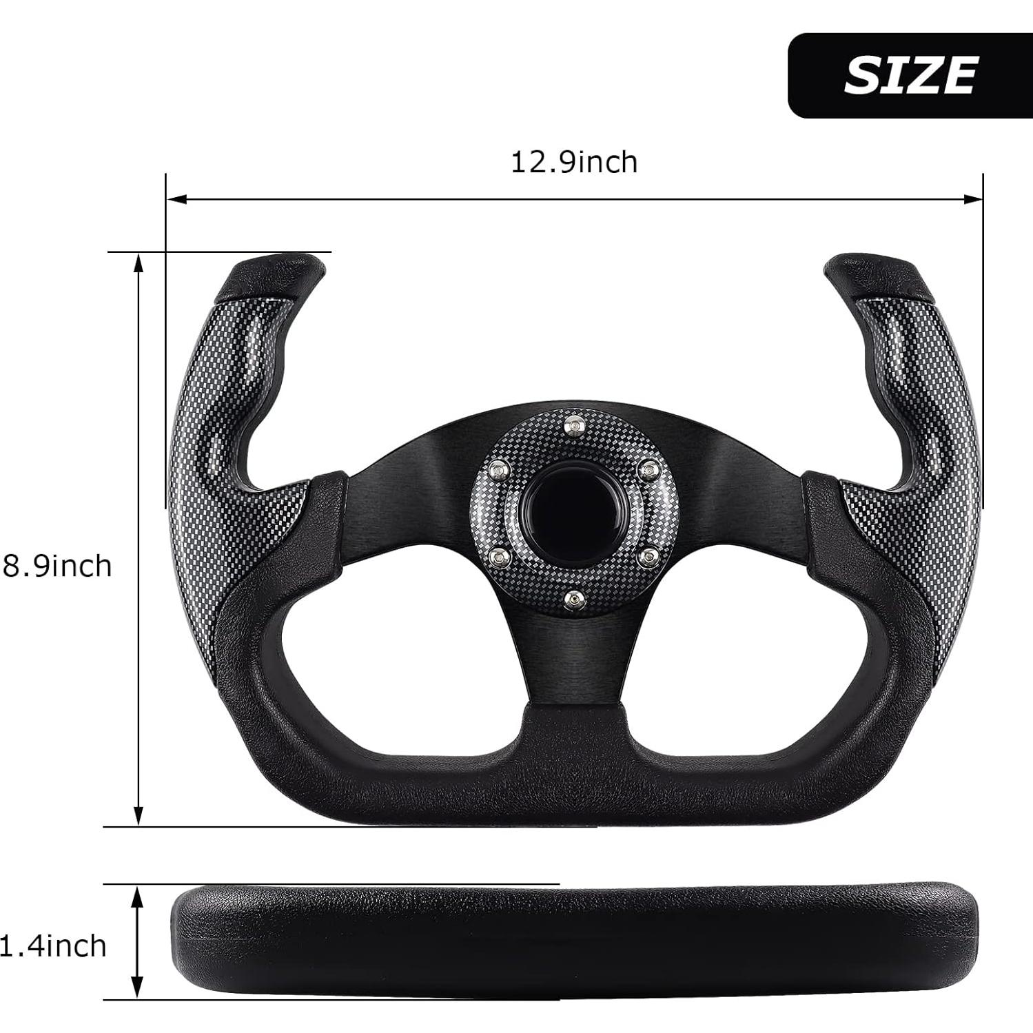 Volante de Carreras QYMOPAY 35.56cm Universal con Claxon