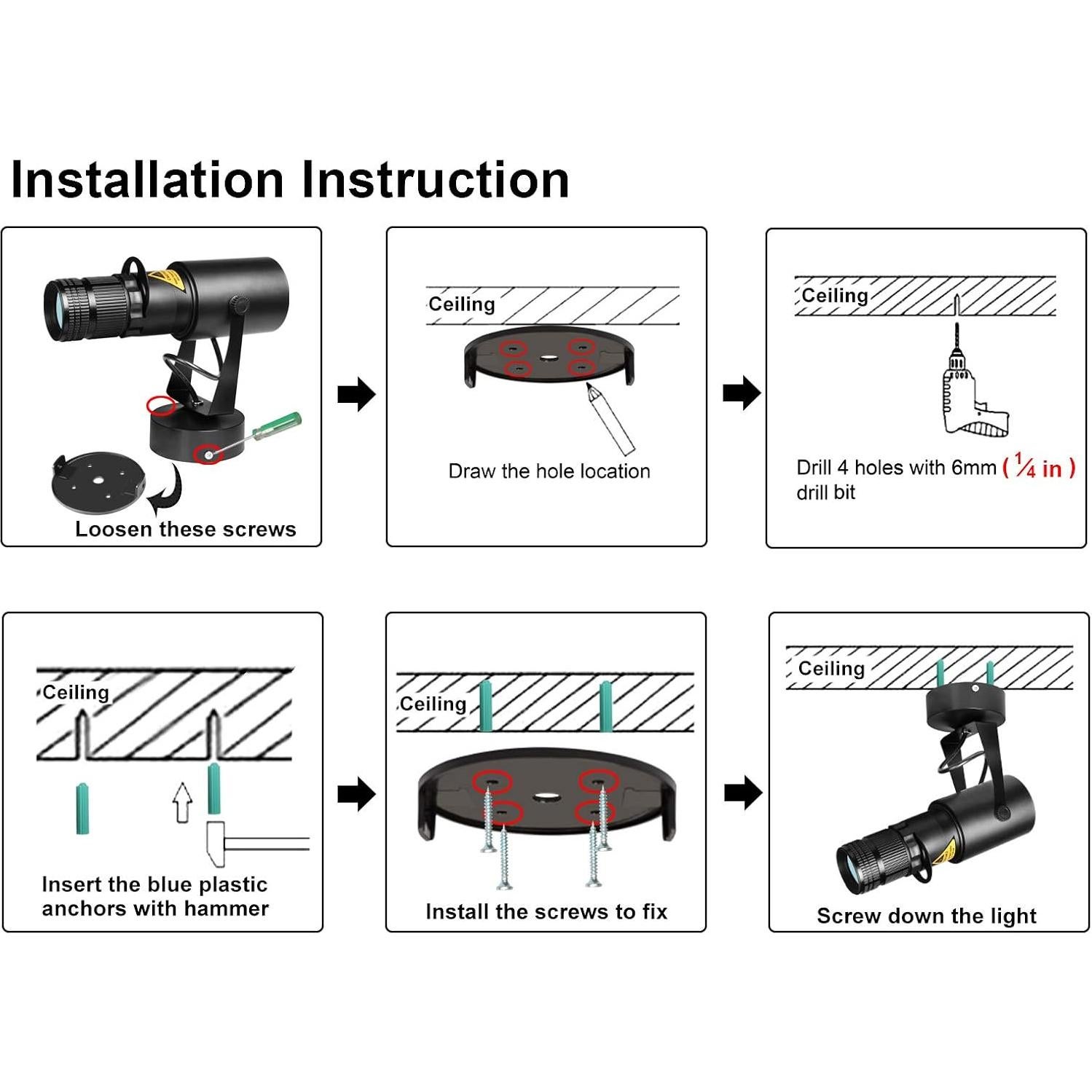 Luz LED Spot 15W MOUNTAIN_ARK Enfoque Manual 4 Aberturas