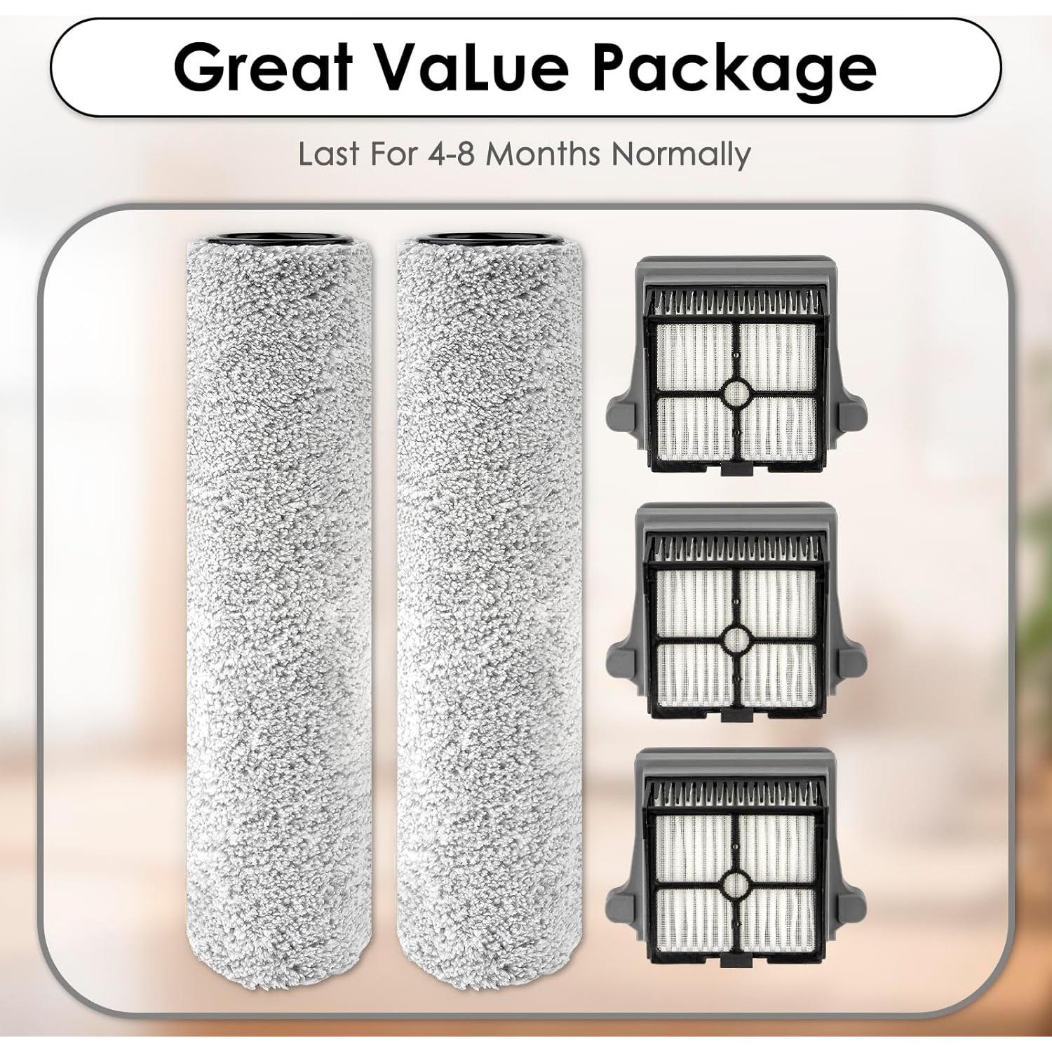 Rodillos de Cepillo y Filtros HEPA LemonRunRun para Tineco S7 Pro