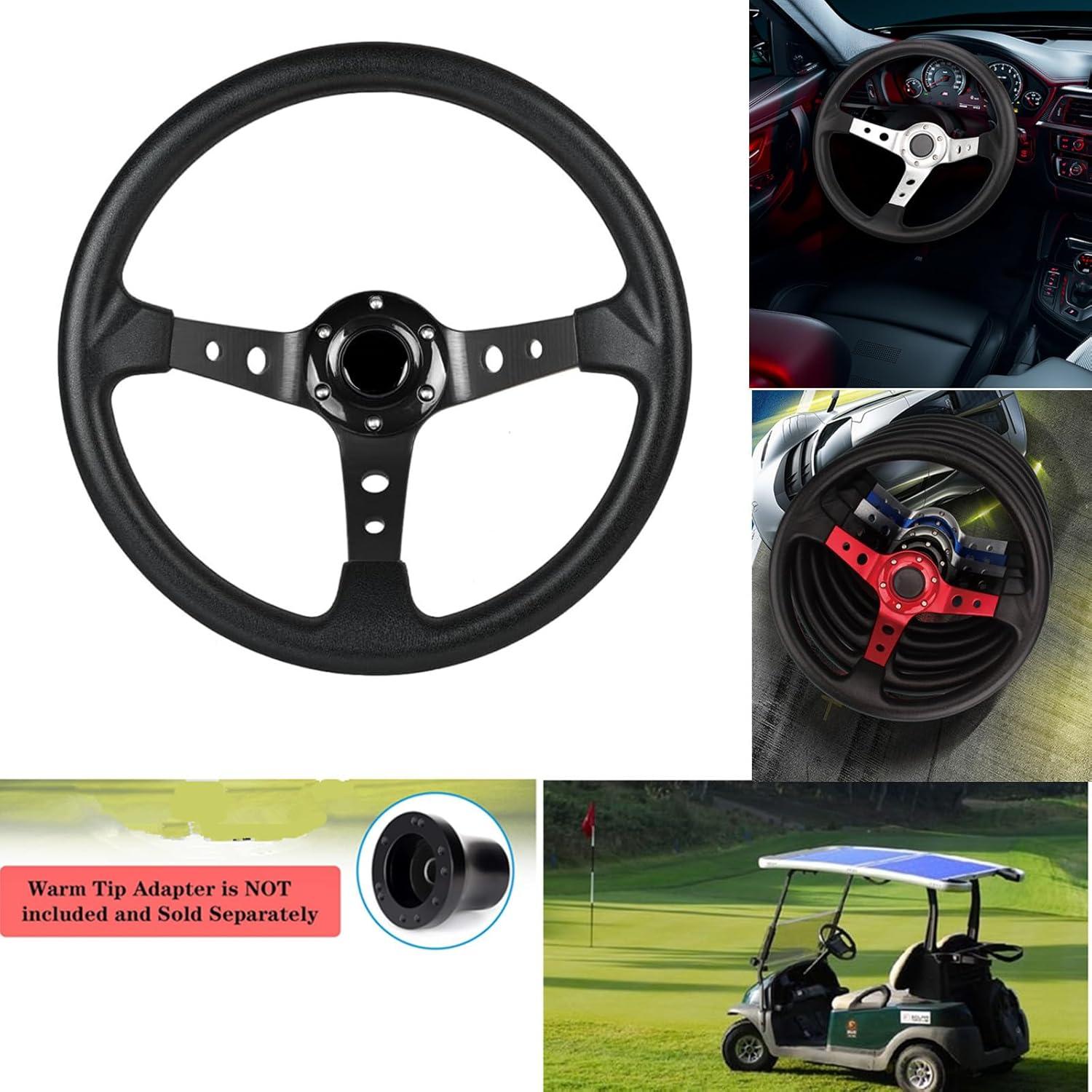 Volante de Carreras Universal Kowosyos 35cm Negro con Claxon