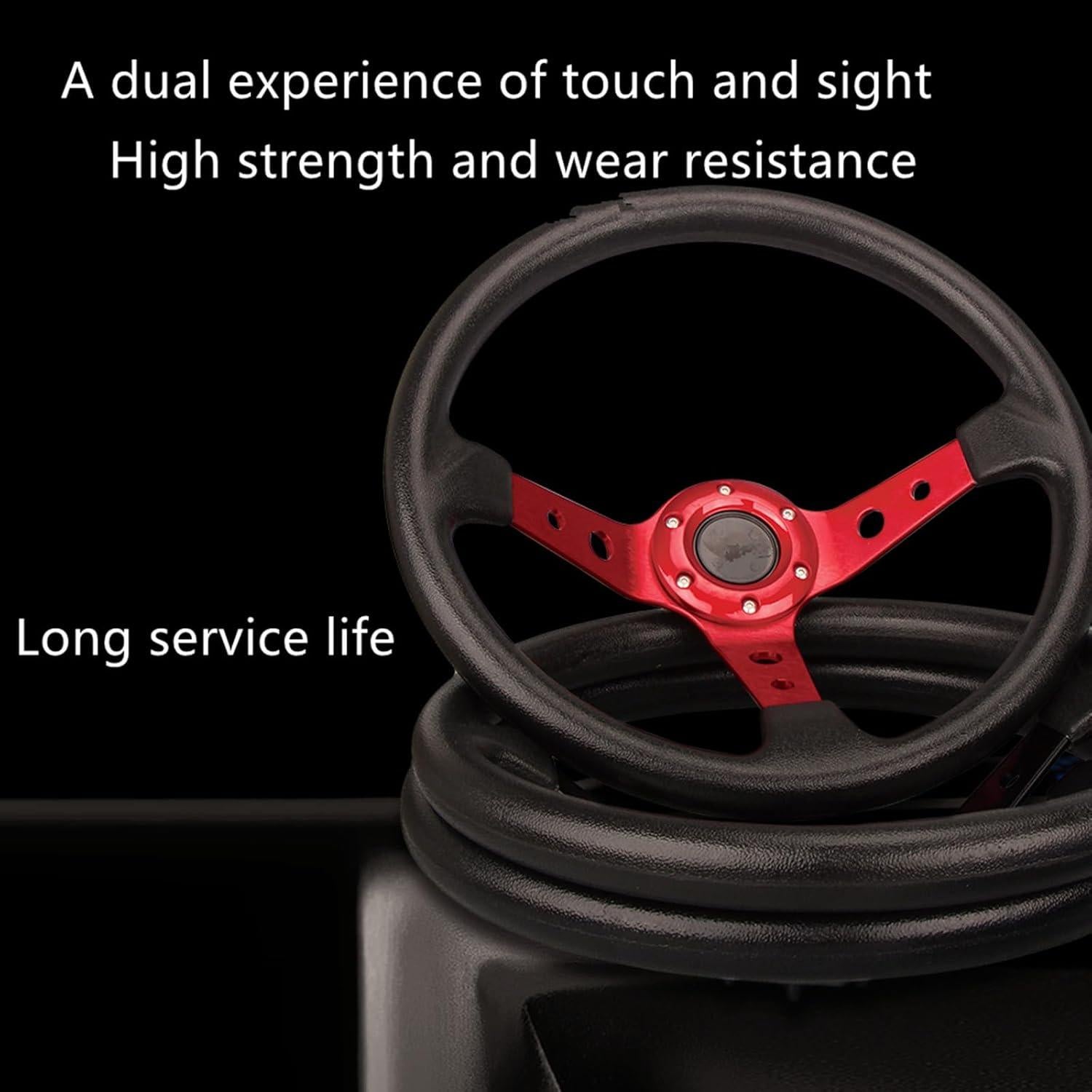 Volante de Carreras Universal Kowosyos 35cm Negro con Claxon