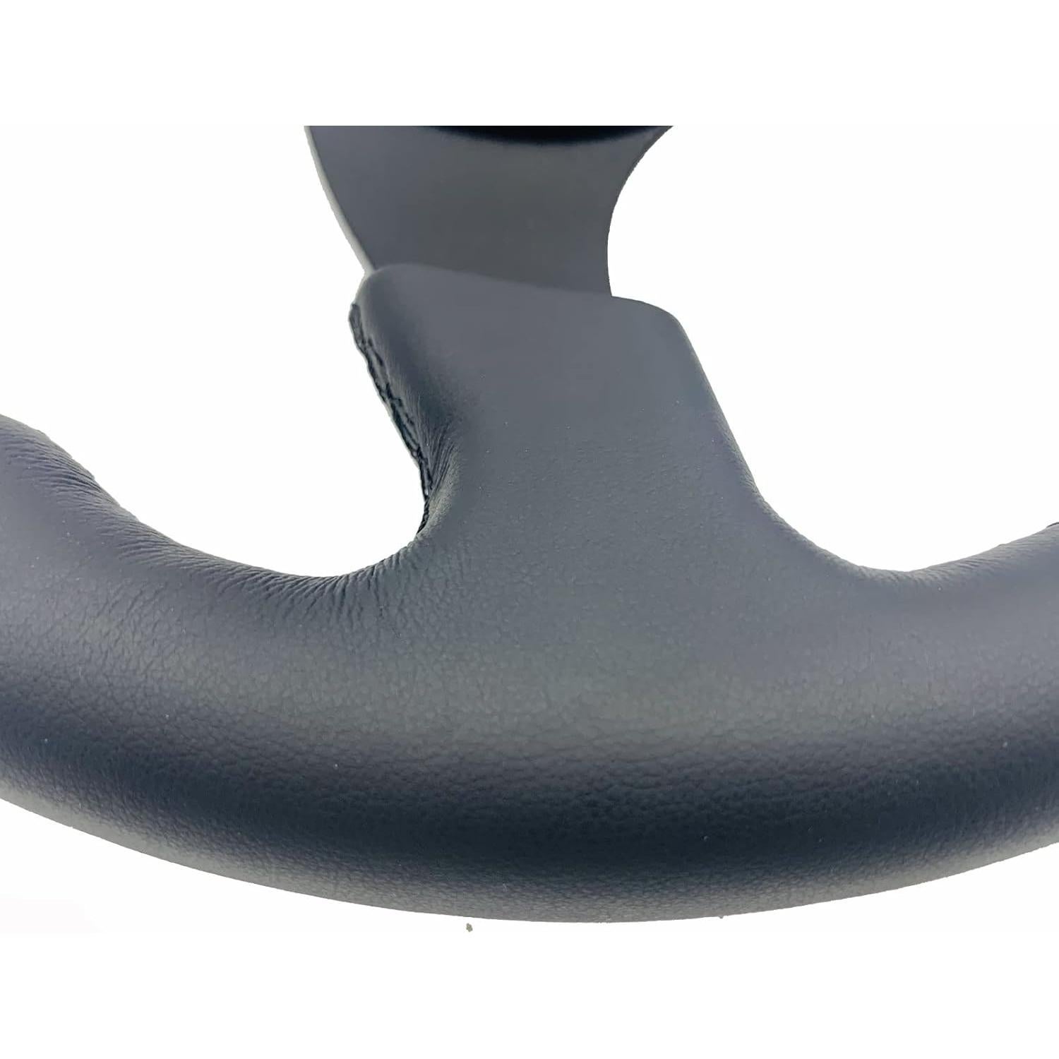 Volante de Carreras Universal YEHICY 33cm Cuero Genuino Amarillo